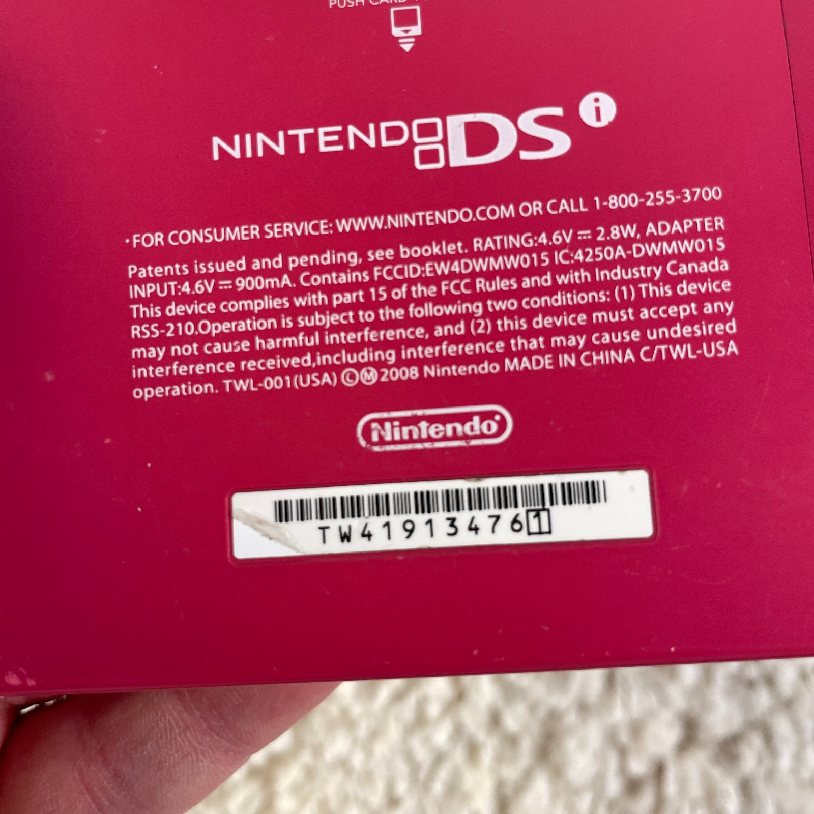 Nintendo DSi Pink Handheld Console System TWL-001 Complete in Box CIB Works