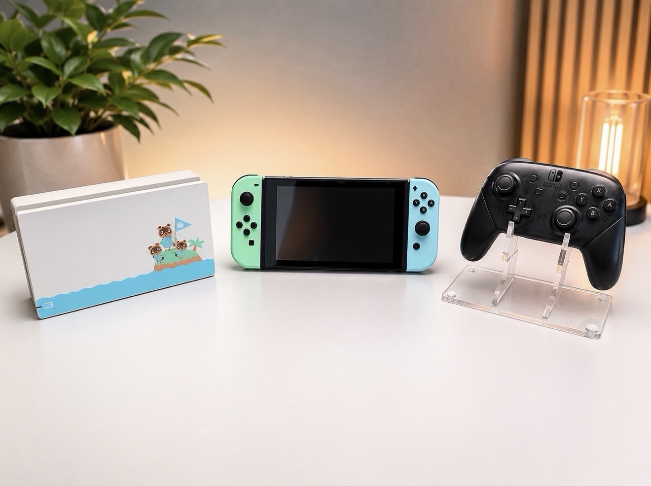 Nintendo Switch Animal Crossing Edition, Pro controller Included