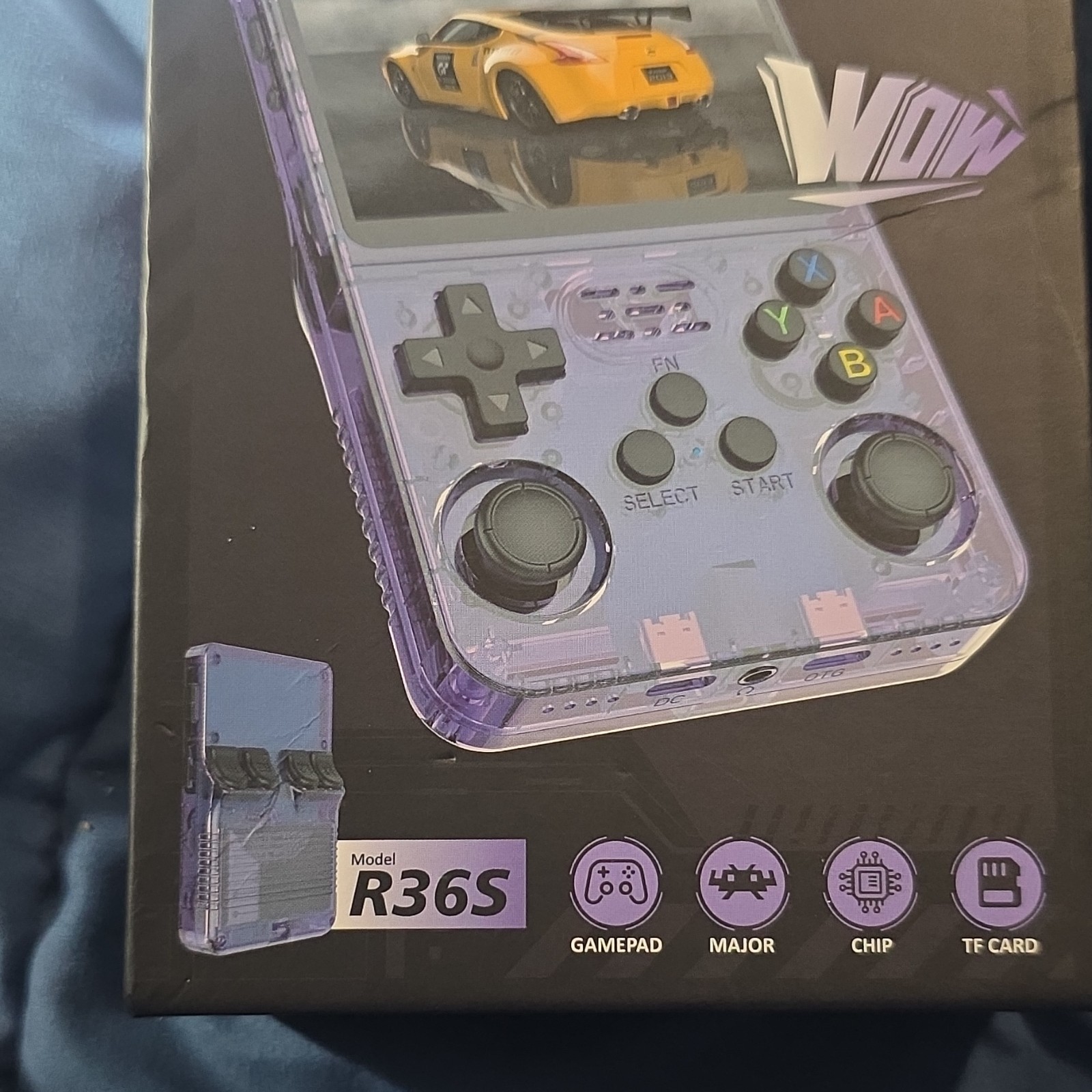 game console R36S Handheld System Purple Black Portable Video Game Console