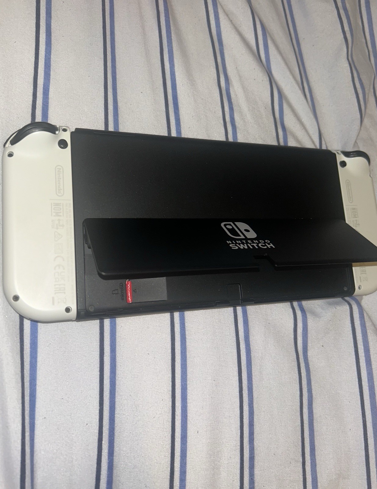 Nintendo Switch OLED White 64GB + Switch Doc + 128 SD Card + Case + Joycon Grips