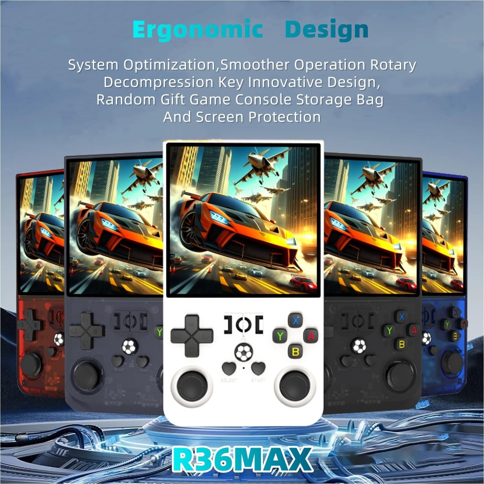 Retro Handheld Gaming Console – 4″ HD IPS Screen, 30+ Emulators, 128GB Card, 400