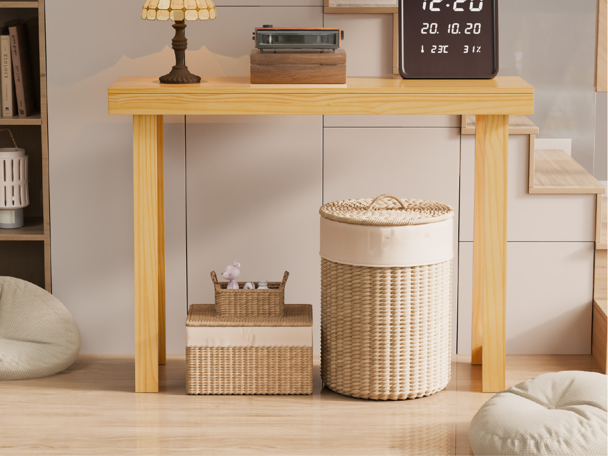 Wood Long Sofa Table Behind Couch for Hallway Living Room Entryway Accent Table
