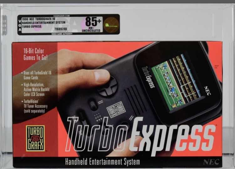 NEC Turbo Express TURBOGRAFX-16 SEALED Handheld Console VGA U85+ UBER RARE Gold