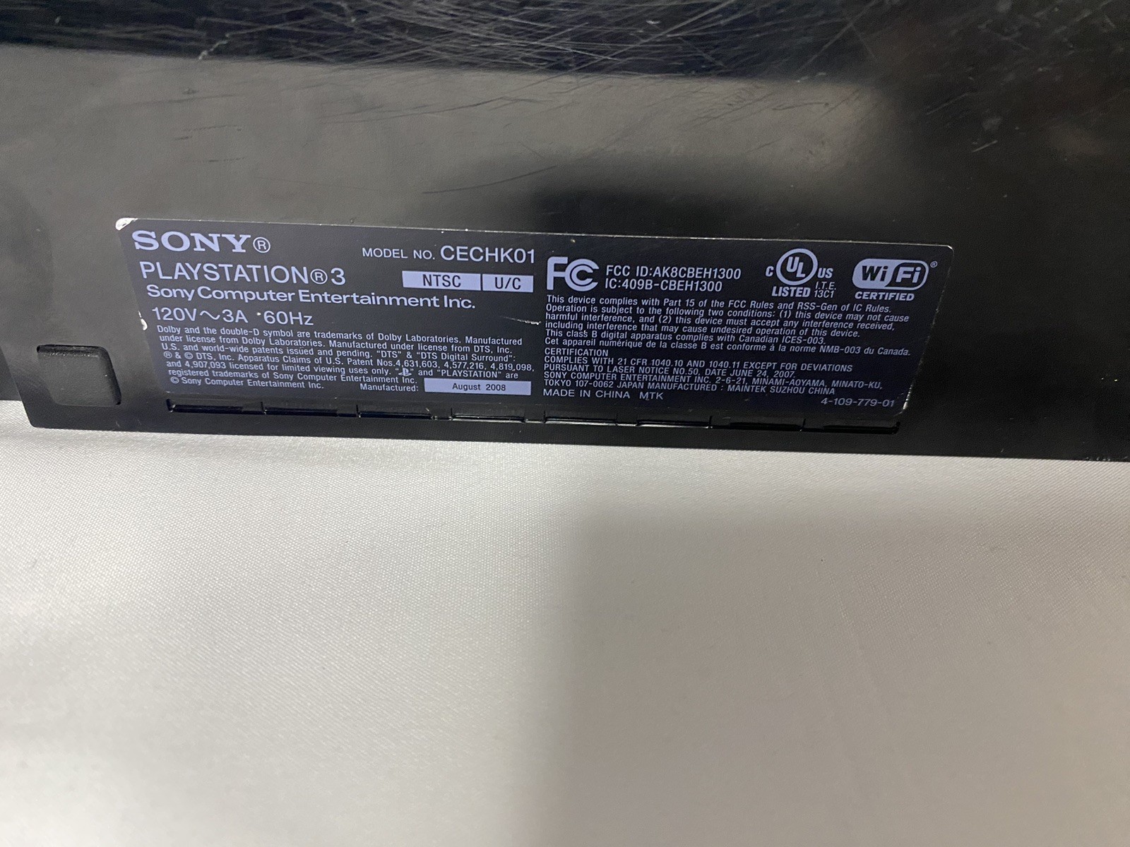 Sony PlayStation 3 100GB Console bundle – Black (CECHK01) – Tested/works