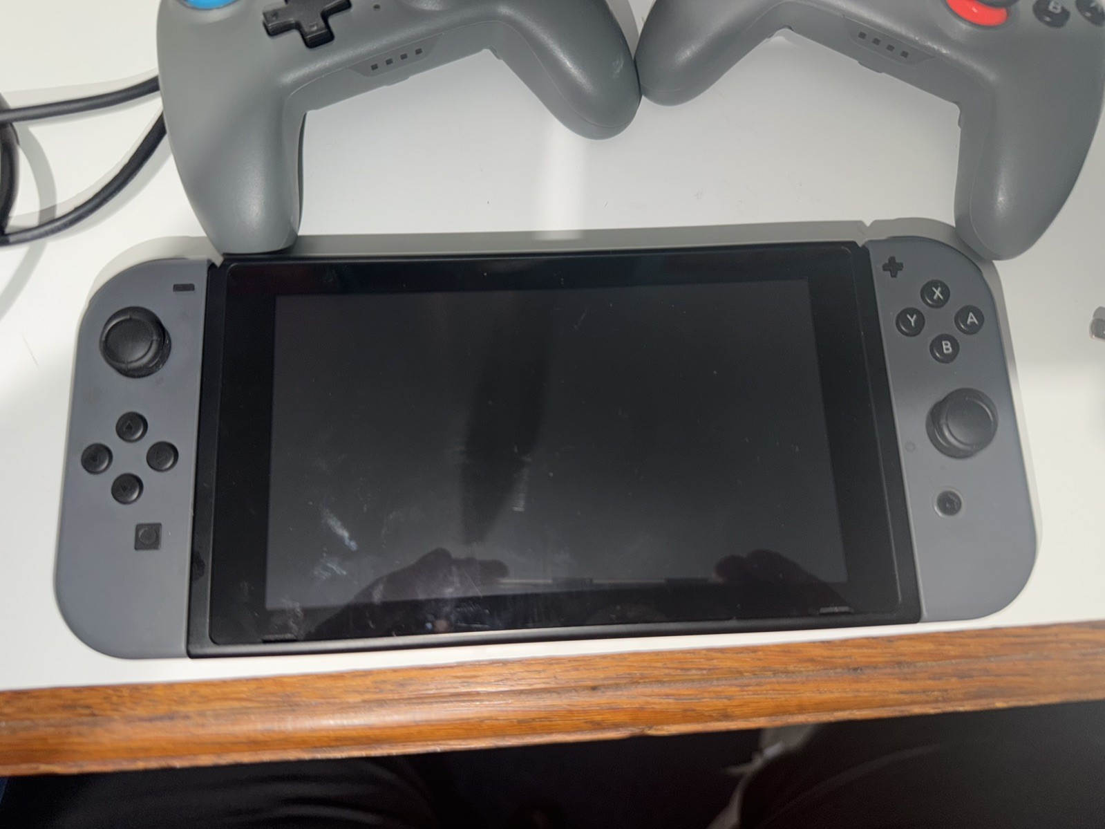 Nintendo Switch With Black JoyCons W/ Charging Dock and games/spare controllers