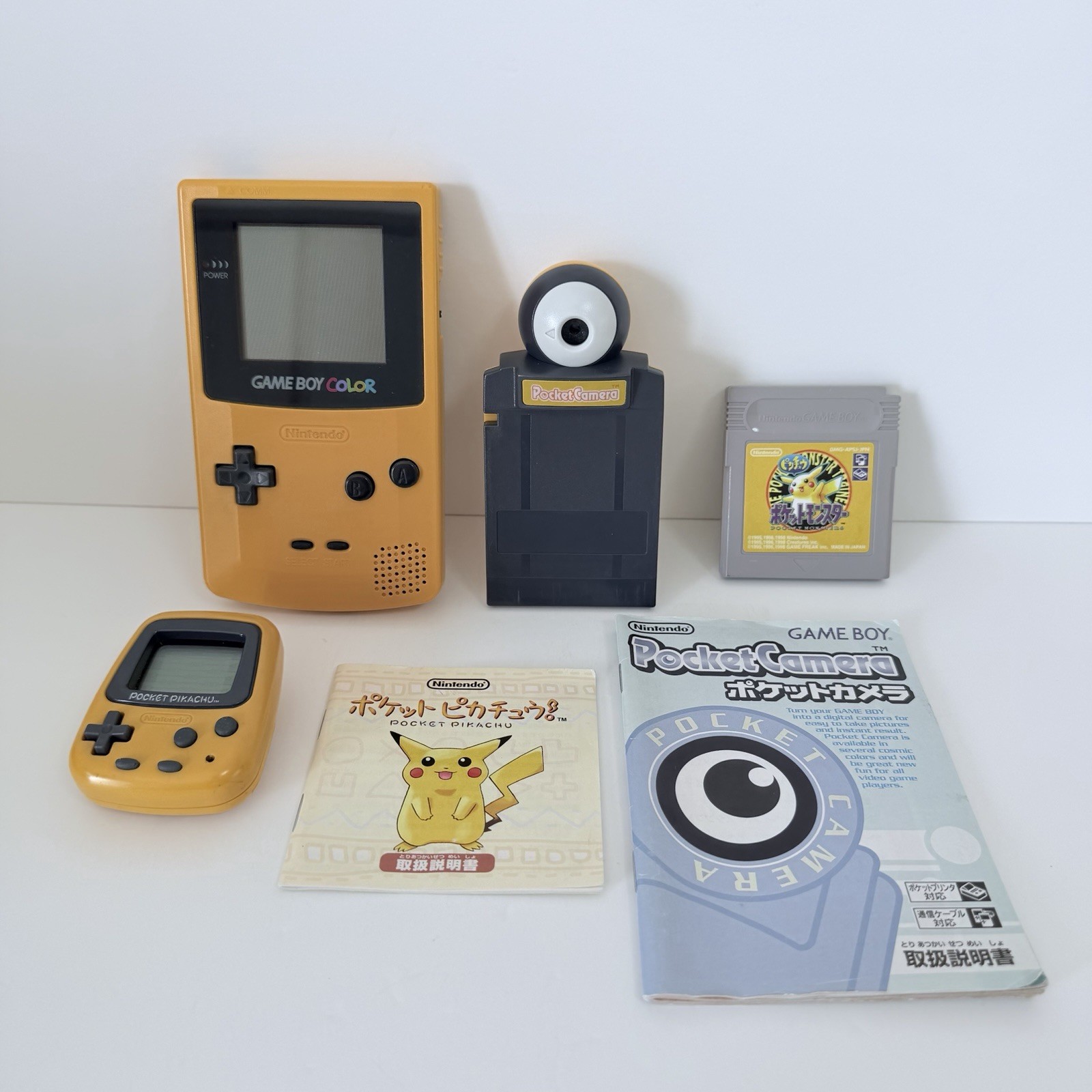 Nintendo CGB001 Game Boy Color Console Yellow Pocket Pikachu Pocket Camera Japan