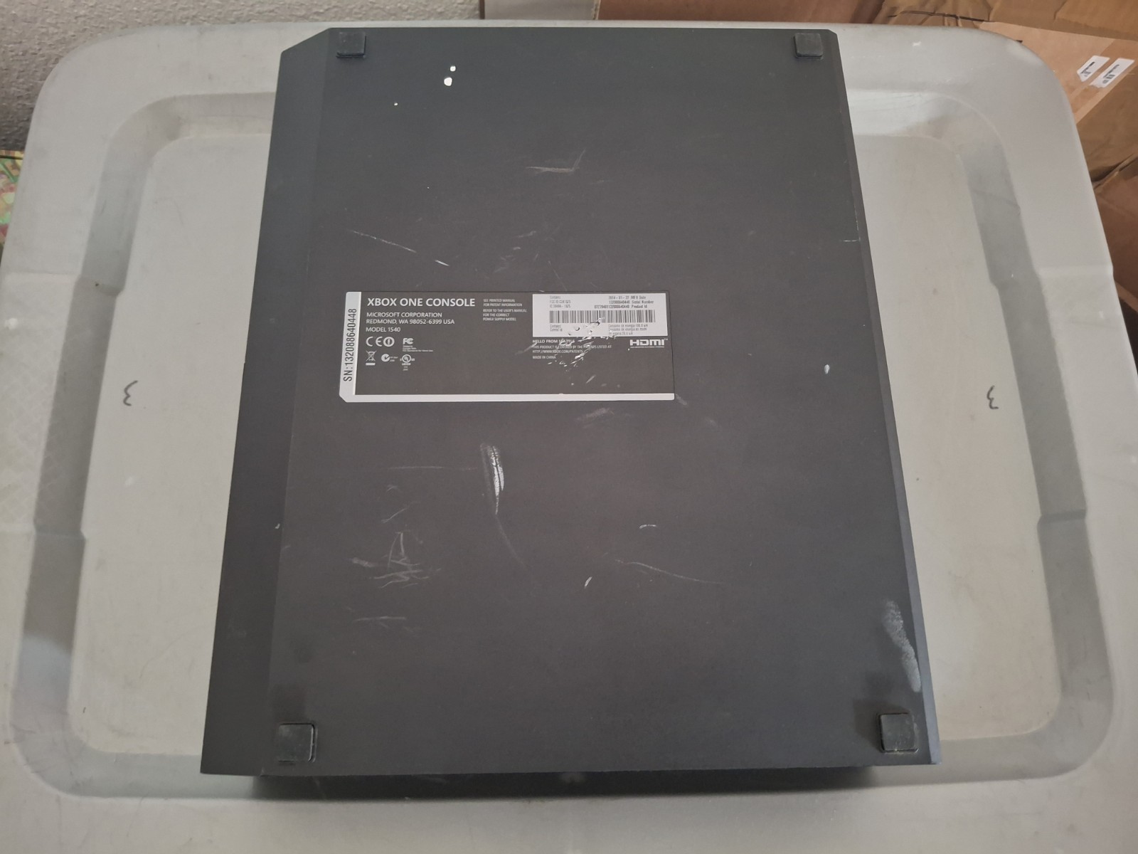 Black Xbox One Model 1540 Console Only With 2 Games