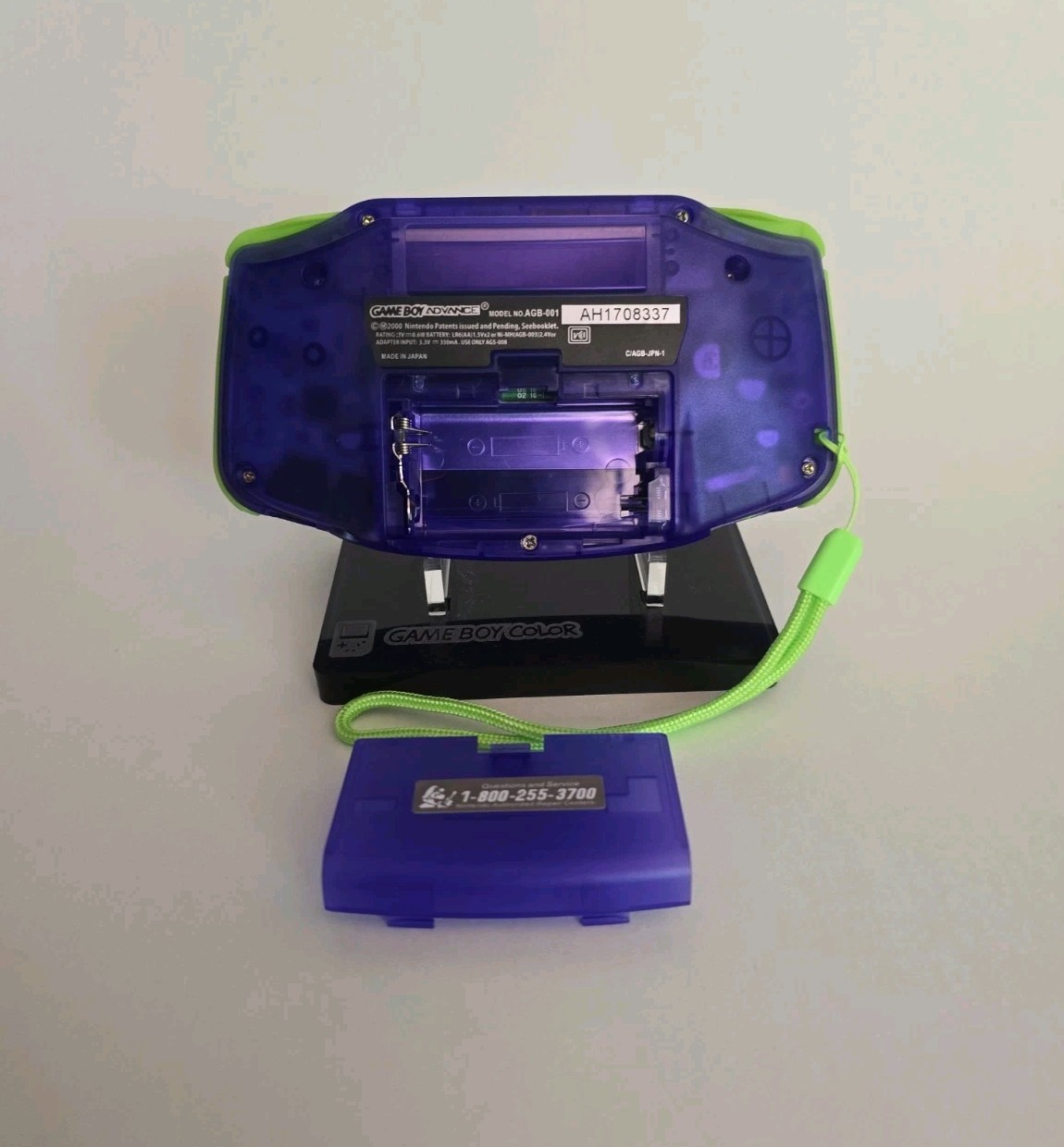 Game Boy Advance GBA Console LED IPS Mods Clear Grape