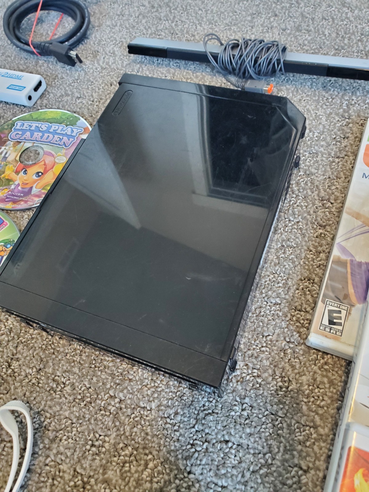 Black Nintendo Wii Console System Bundle w/ 10 Games Nunchuck TESTED! New U