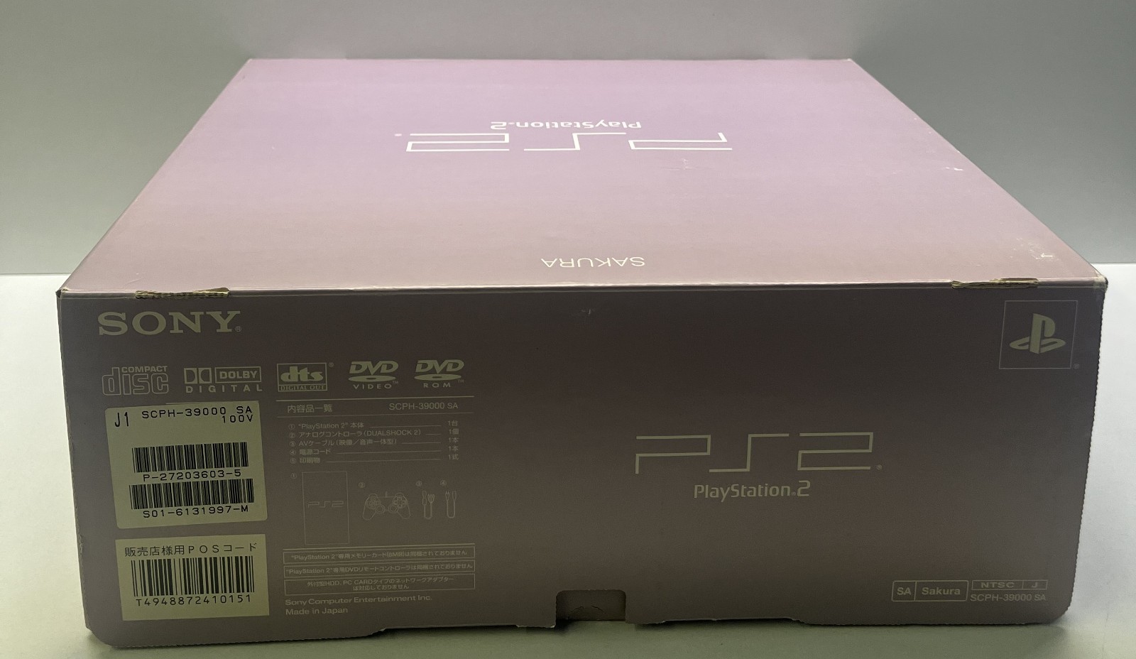 PLAYSTATION 2 CONSOLE SAKURA PINK LIMITED EDITION SCPH 39000 SA JAPAN PS2 2002
