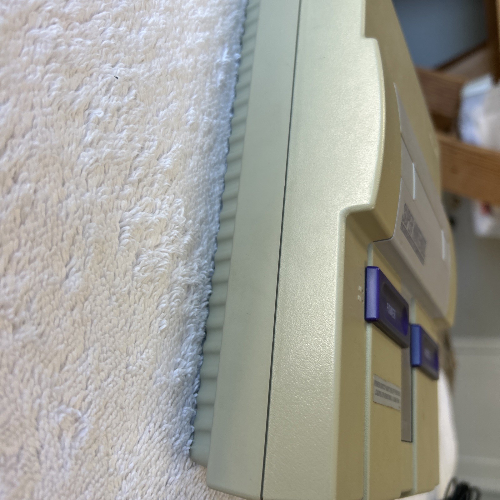 Super Nintendo console only. Includes RF Switch And Power Supply.
