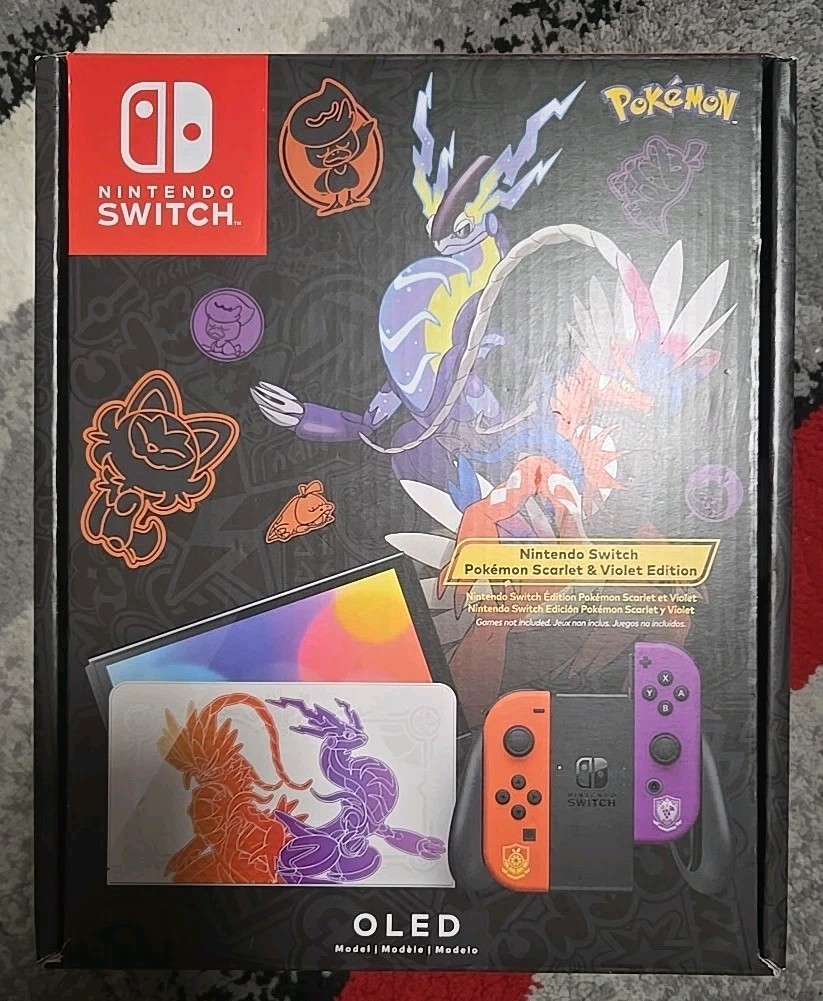 Nintendo Switch (OLED Model) HEG-001 Pokémon Scarlet & Violet Edition – 64GB…