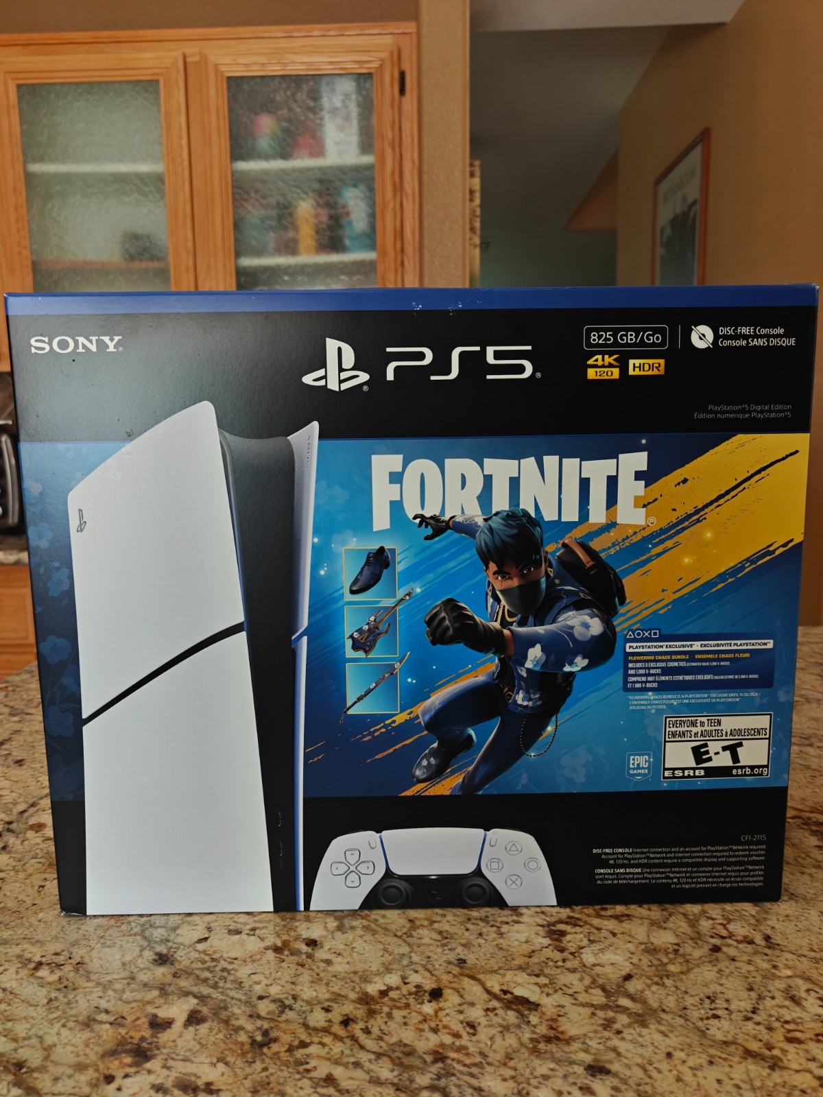 NEW Sony PlayStation 5 Slim Digital Fortnite Flowering Chaos Bundle 825GB PS5 CF