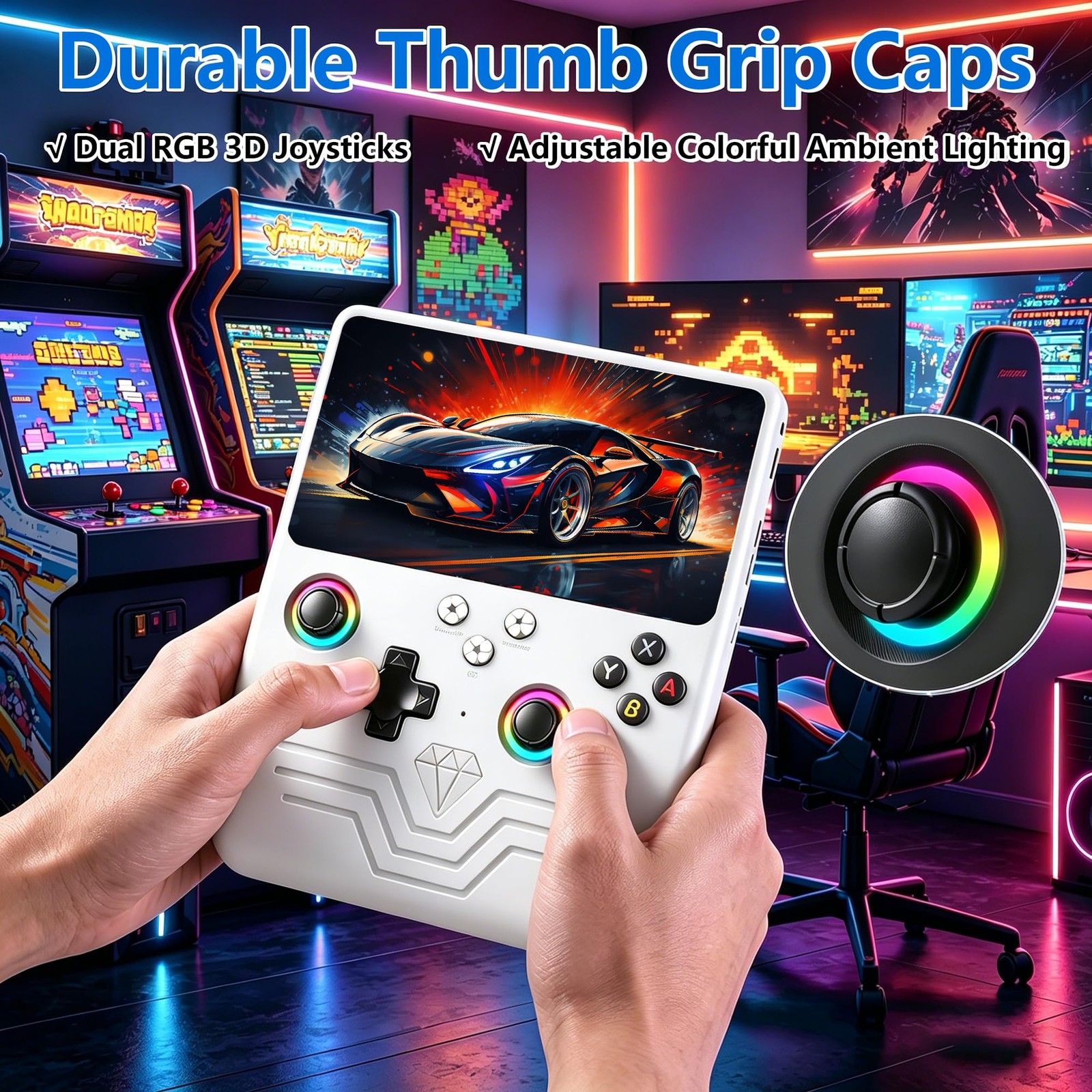 Hugawelo R60MAX Handheld Game Console, 6.0″ IPS Screen, Built-in 40000+ Games…