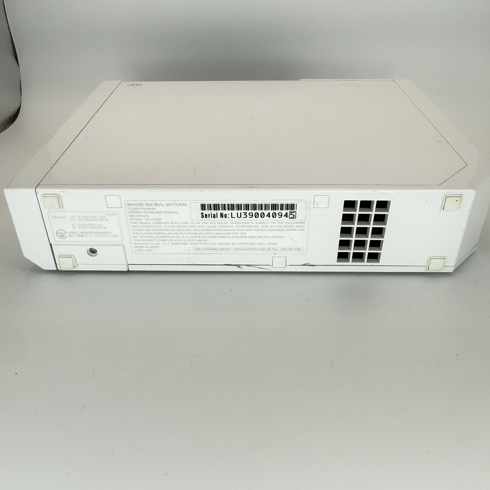 Nintendo Wii Replacement Gamecube Compatible RVL-001 Tested Works Console ONLY