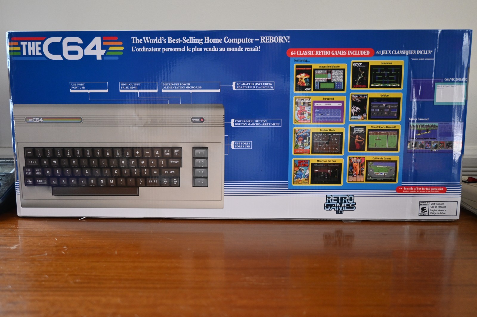 The C64 MAXI RETRO MICRO Computer CONSOLE Commodore 64 + Joystick Open Box