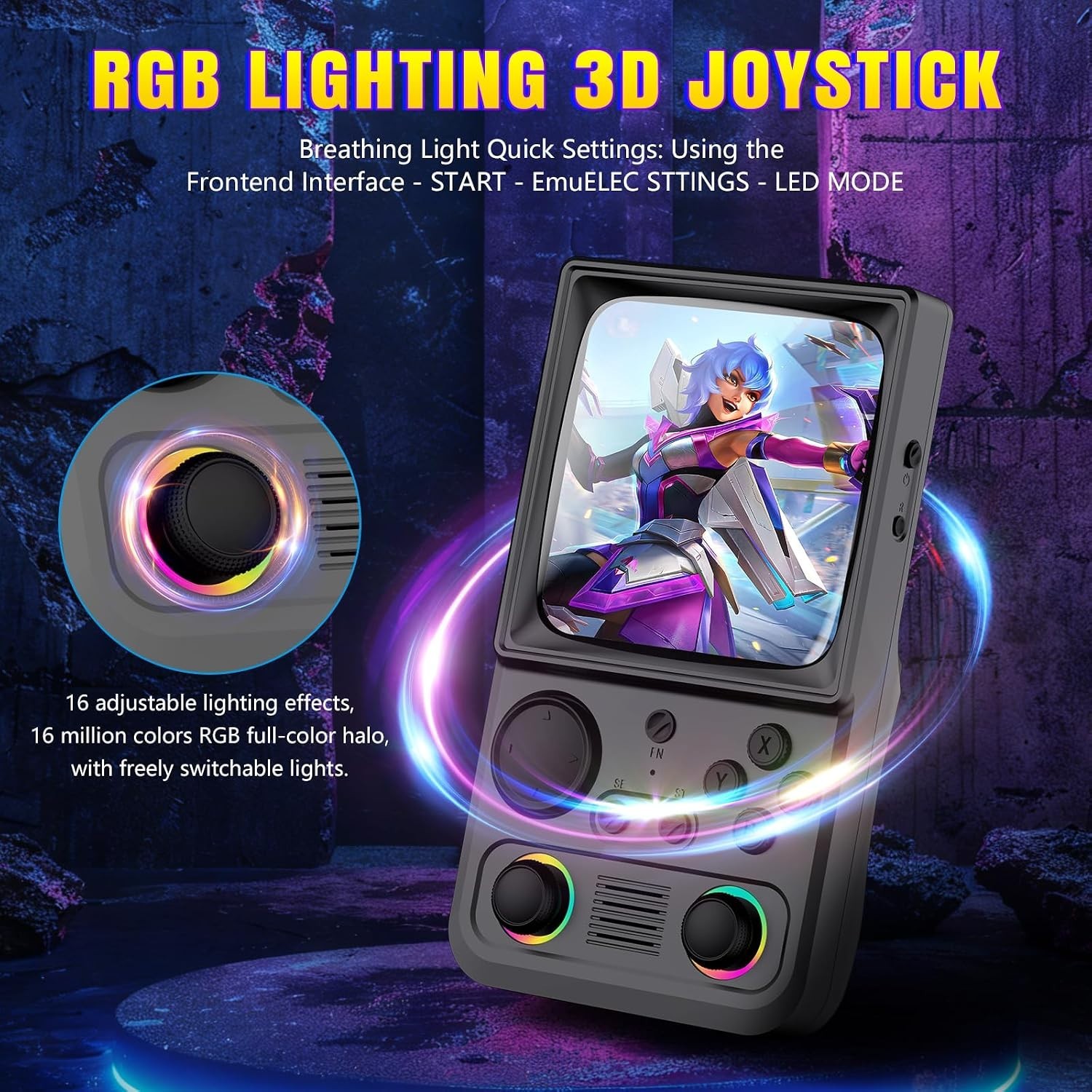Explore Classics with R36TMAX: Handheld Console, 64GB Storage, 10-Hour Playtime