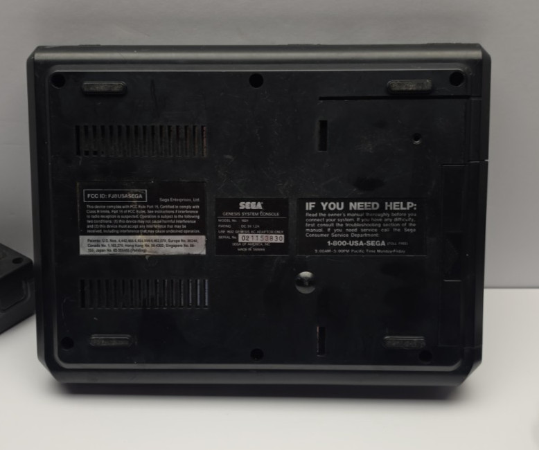 Sega Genesis Model 1 16 Bit 1601 Console Controller Power AV Sonic 2 Bundle