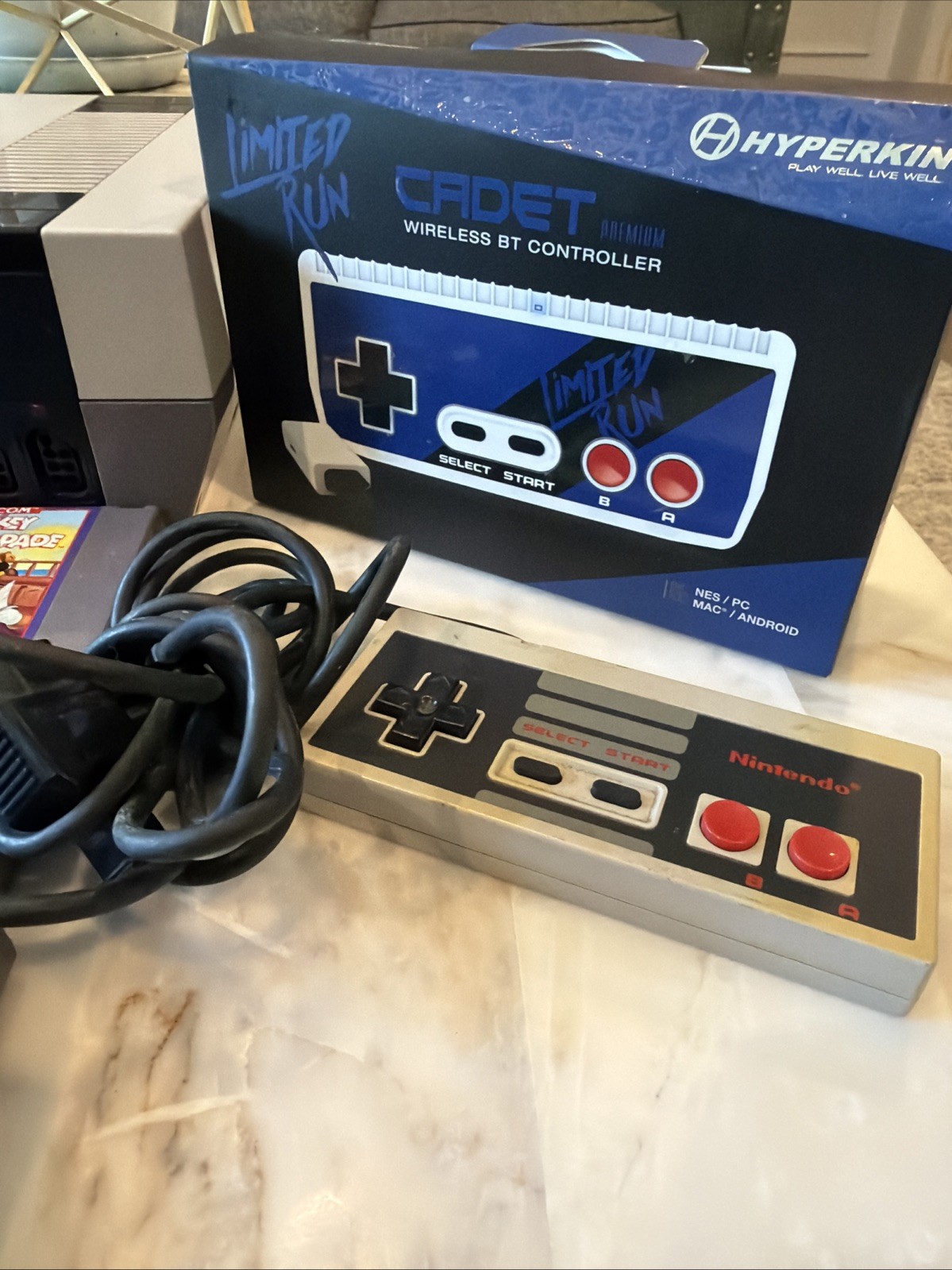 Nintendo NES Console Bundle New 72 Pin Connector, Wireless Controller & 6 Games
