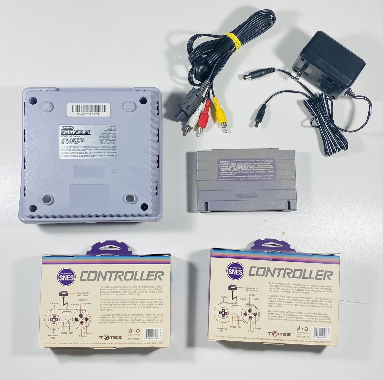 Super Nintendo SNES Jr Console System Original Authentic Super Mario World Game