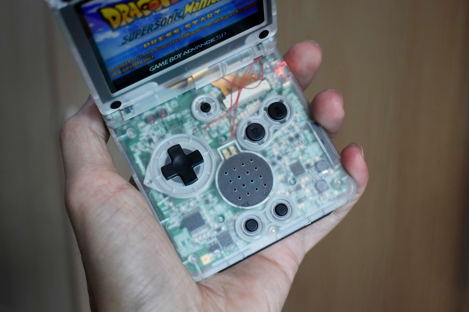 Backlit IPS LCD GBAsp Mod Nintendo Gameboy Advance SP Translucent