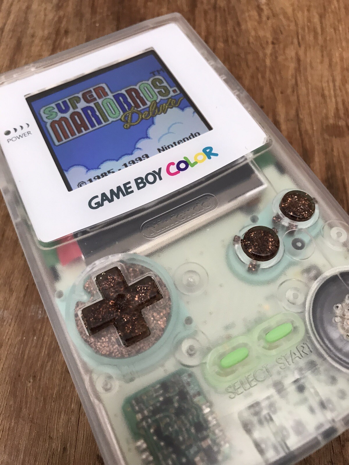 Nintendo Gameboy Colour Color Clear Bronze Game Console IPS V2 GBC Backlit