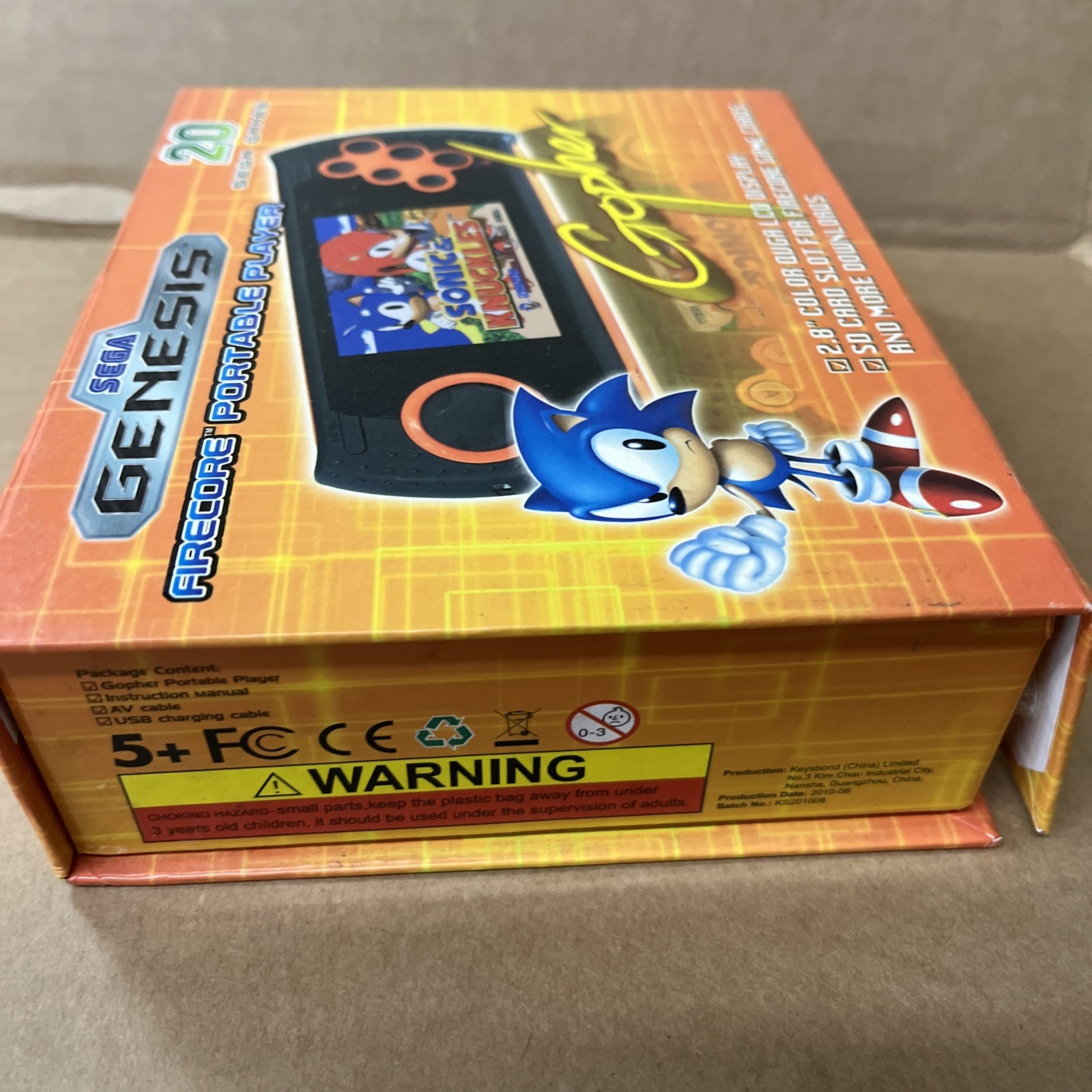 AT Games Sonic Portable Player 2.8” Color LCD Display 20 Games – New, Rare Item!