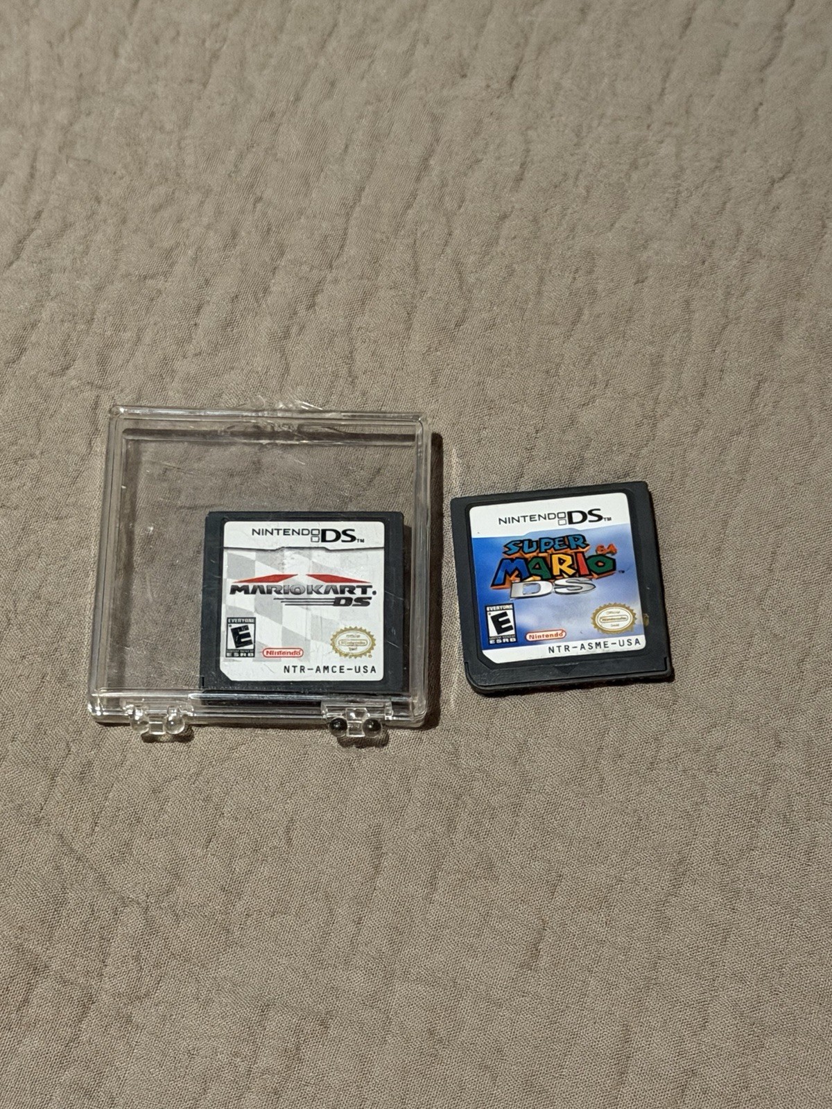 Nintendo DS Handheld System Black Console with Case Cover.