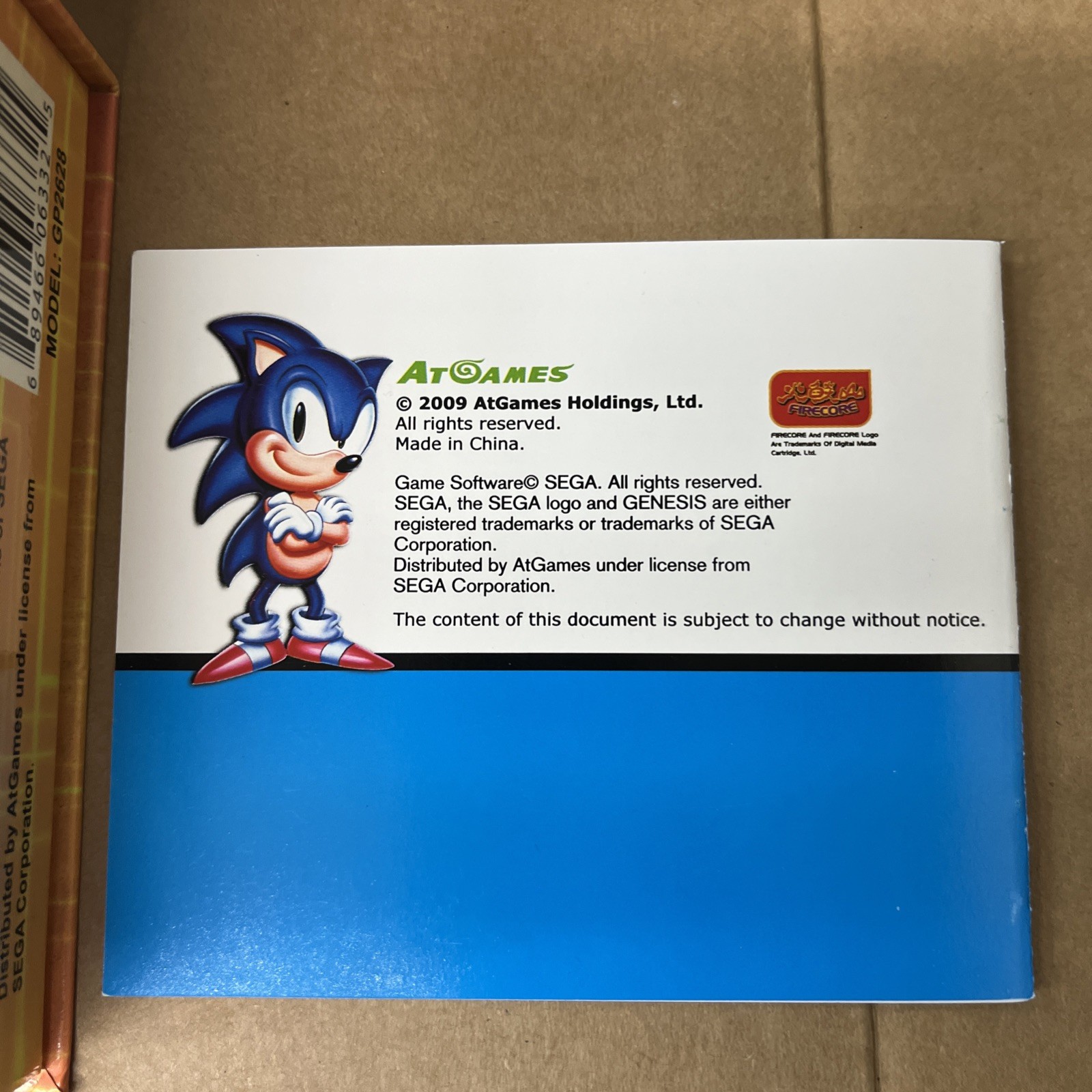 AT Games Sonic Portable Player 2.8” Color LCD Display 20 Games – New, Rare Item!