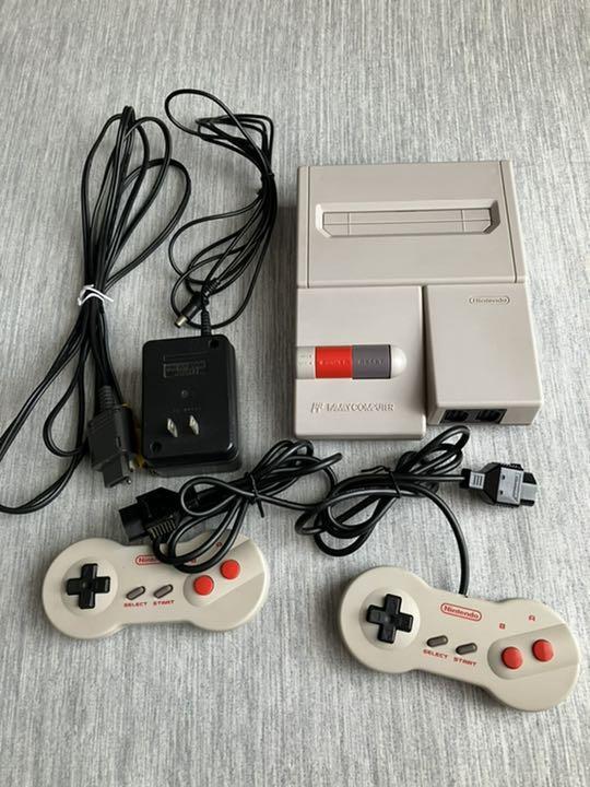 NINTENDO HVC101 New AV Famicom Console 2 Controllers Operation Confirmed