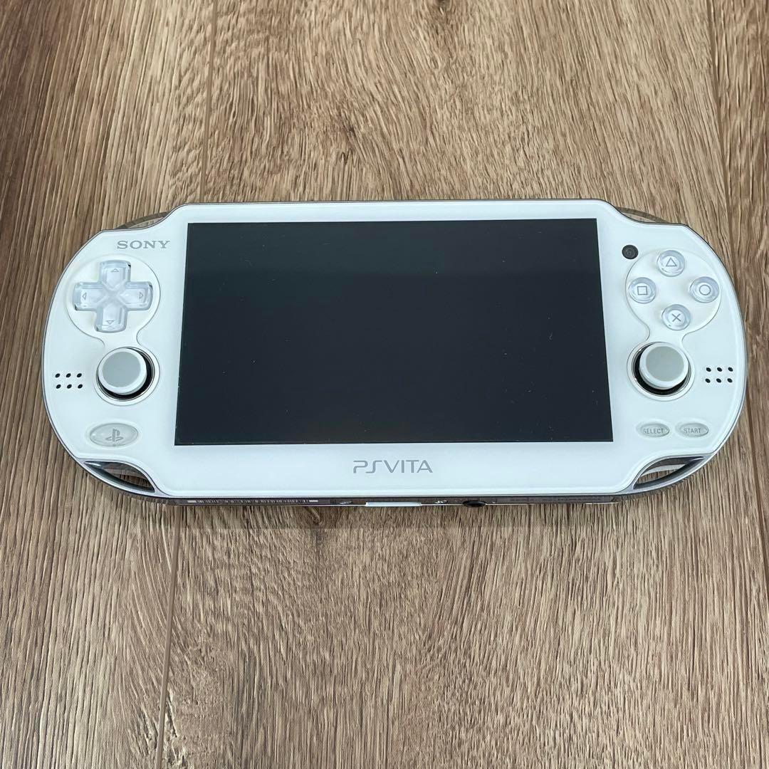 PS Vita Crystal White PCH-1100 AB02 PSV Console Slim Good Condition Tested