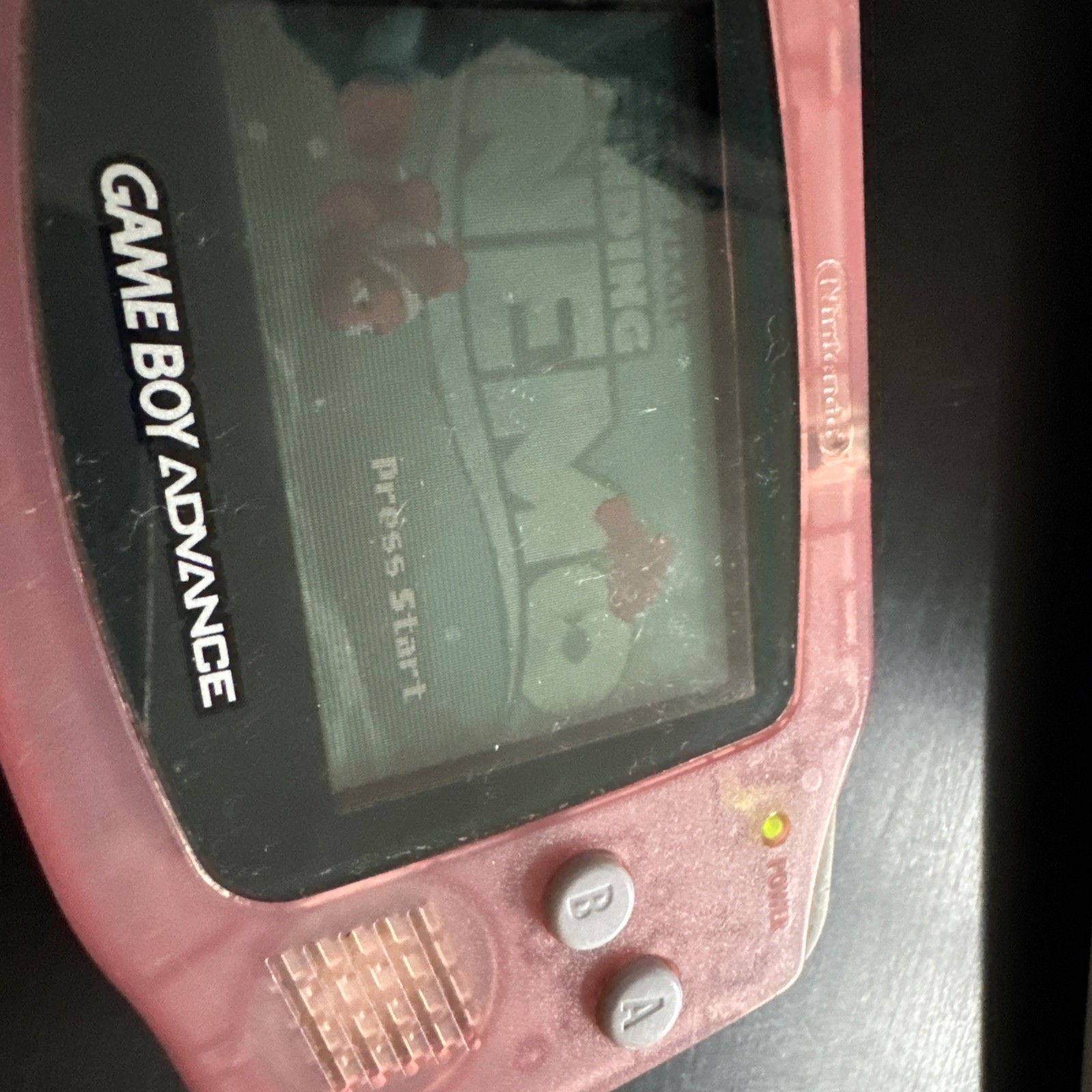 Nintendo Game Boy Advance GBA Handheld Console (AGB-001) Pink Works Finding Nemo