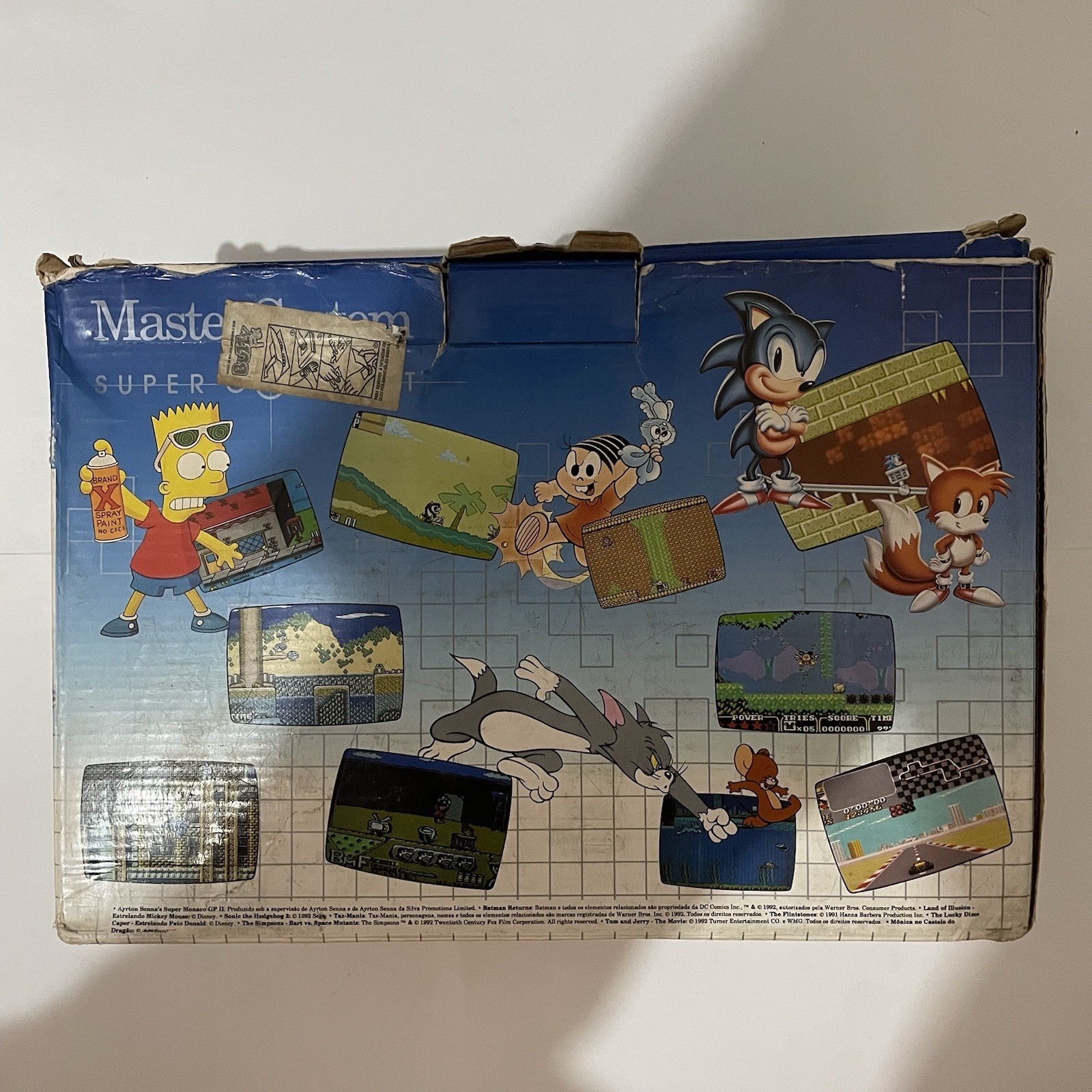 SEGA MASTER SYSTEM SUPER COMPACT REMOTE VERSION TECTOY BRAZIL IN BOX WORKING