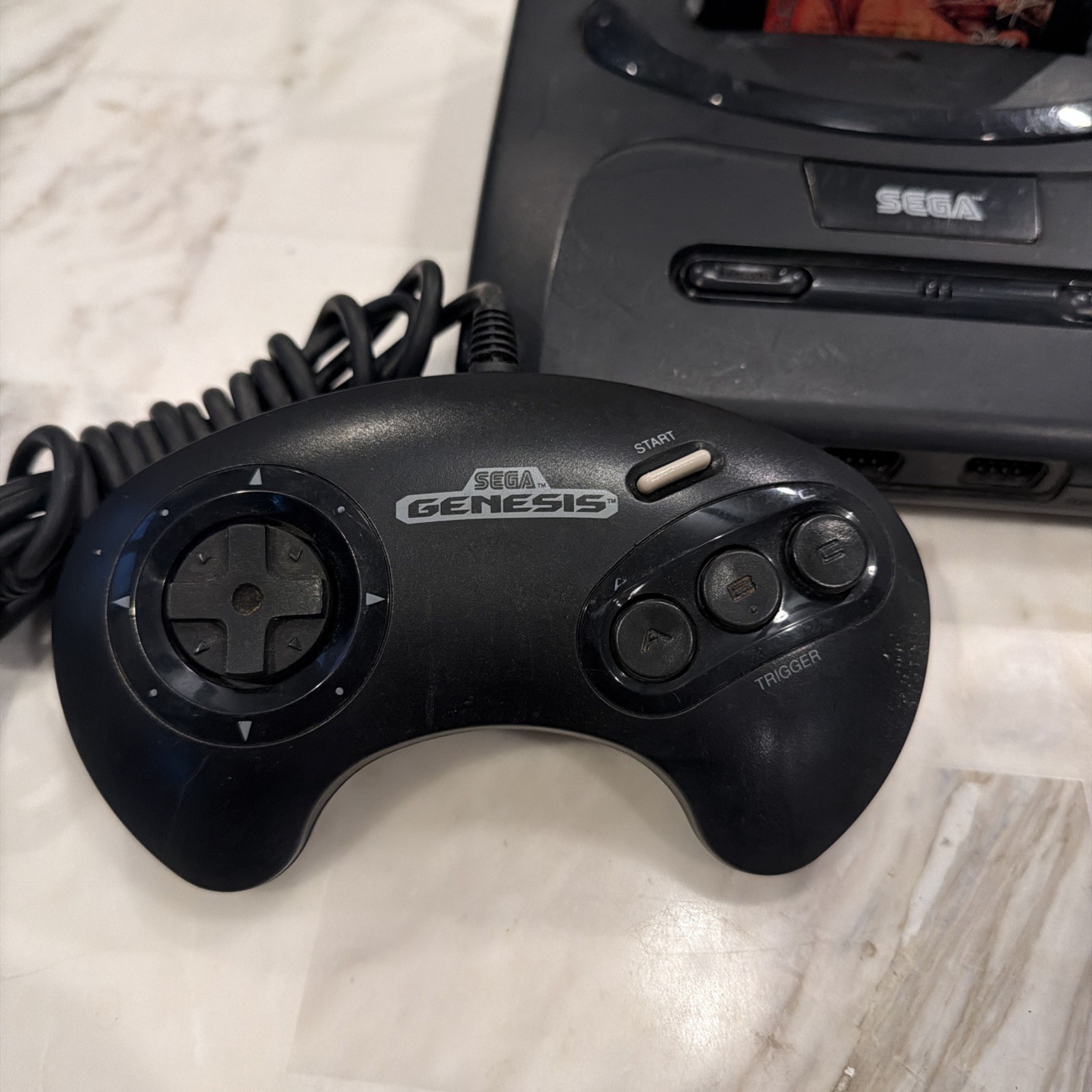 Sega Genesis Model 2 Console System Bundle Cords Controller Lion King, NBA JAM