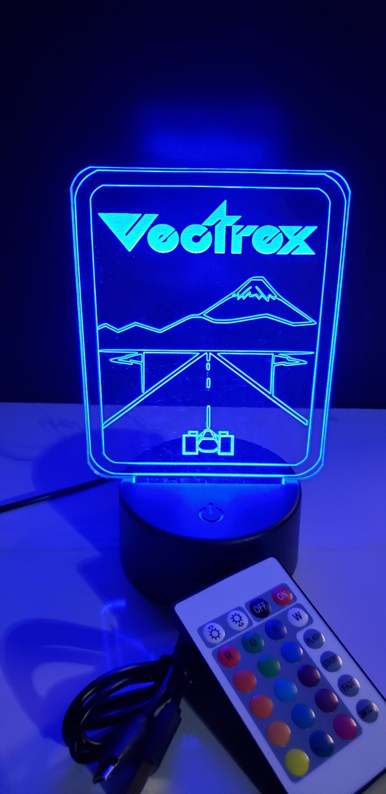 Vectrex led light with remote (show it off) will display 8 different colors