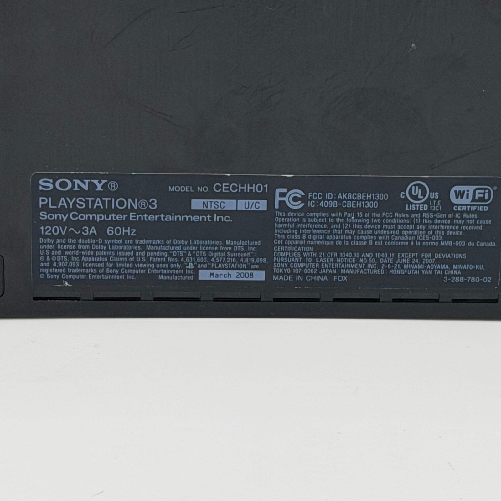 Sony PlayStation 3 CECHH01 Black – Console Only – Power Issue