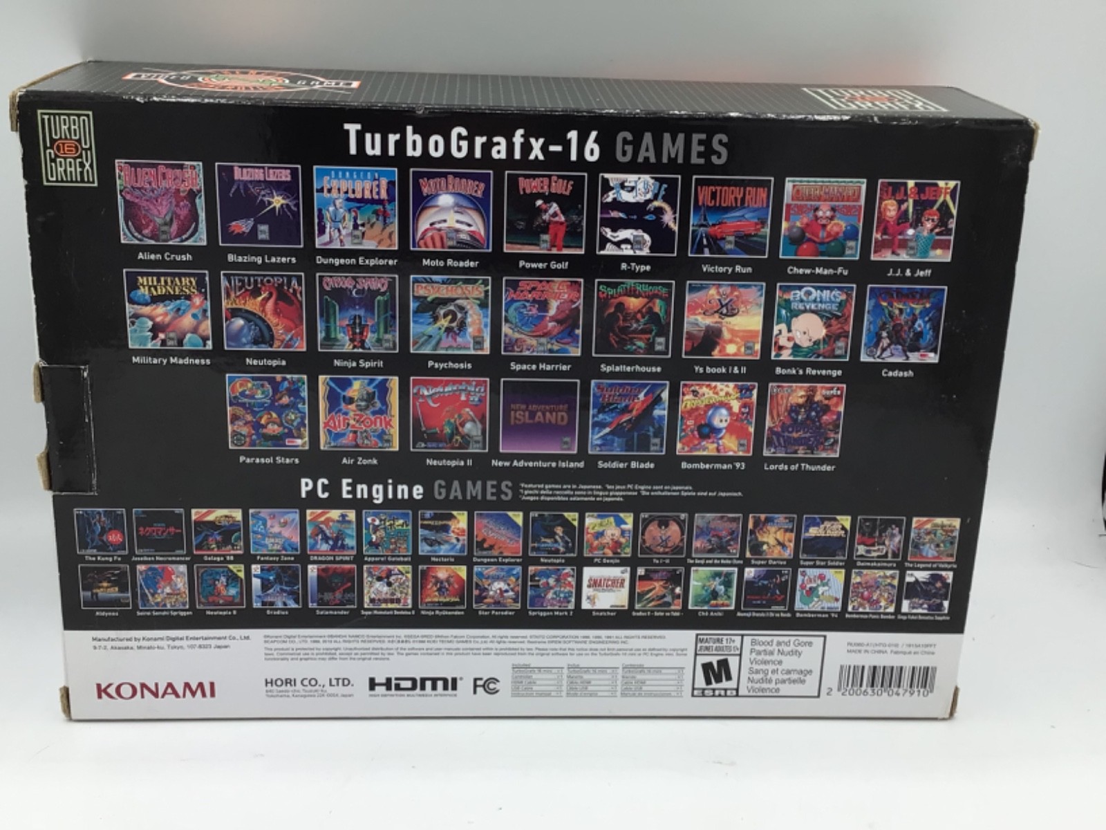 TurboGrafx-16 Mini Console Complete w/ Box & Manual US Versn Retro