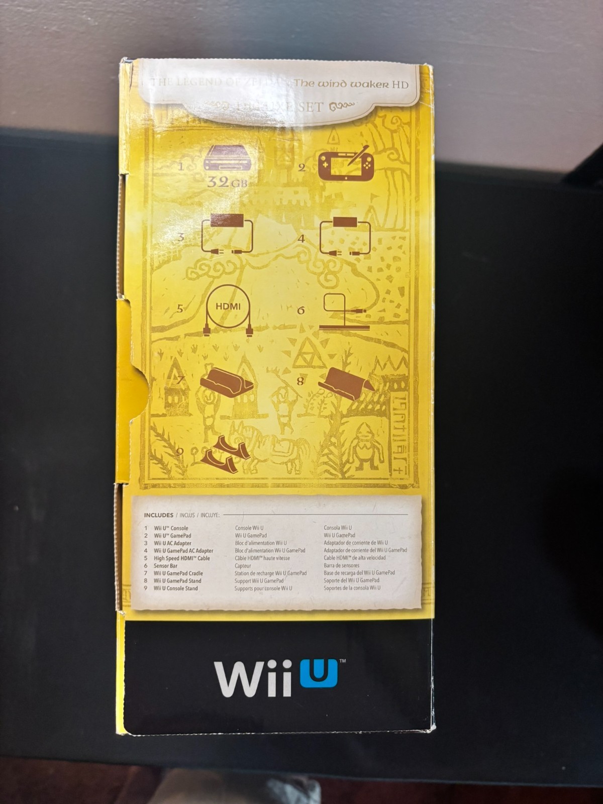 Nintendo Wii U Console 32GB Legend of Zelda WIND WAKER EDITION HD Deluxe WiiU