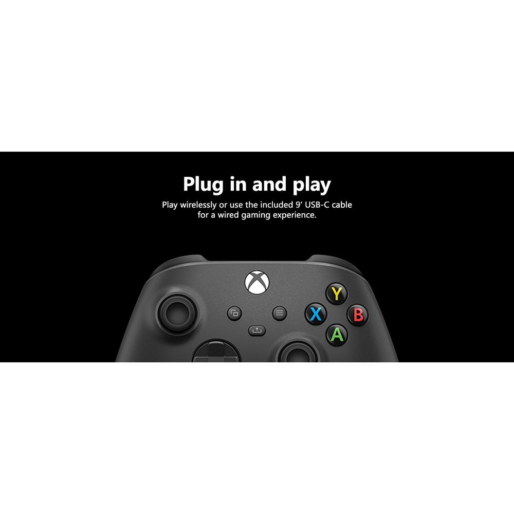 Microsoft Xbox Wireless Gaming Controller (2025) with USB-C Cable, Carbon Black