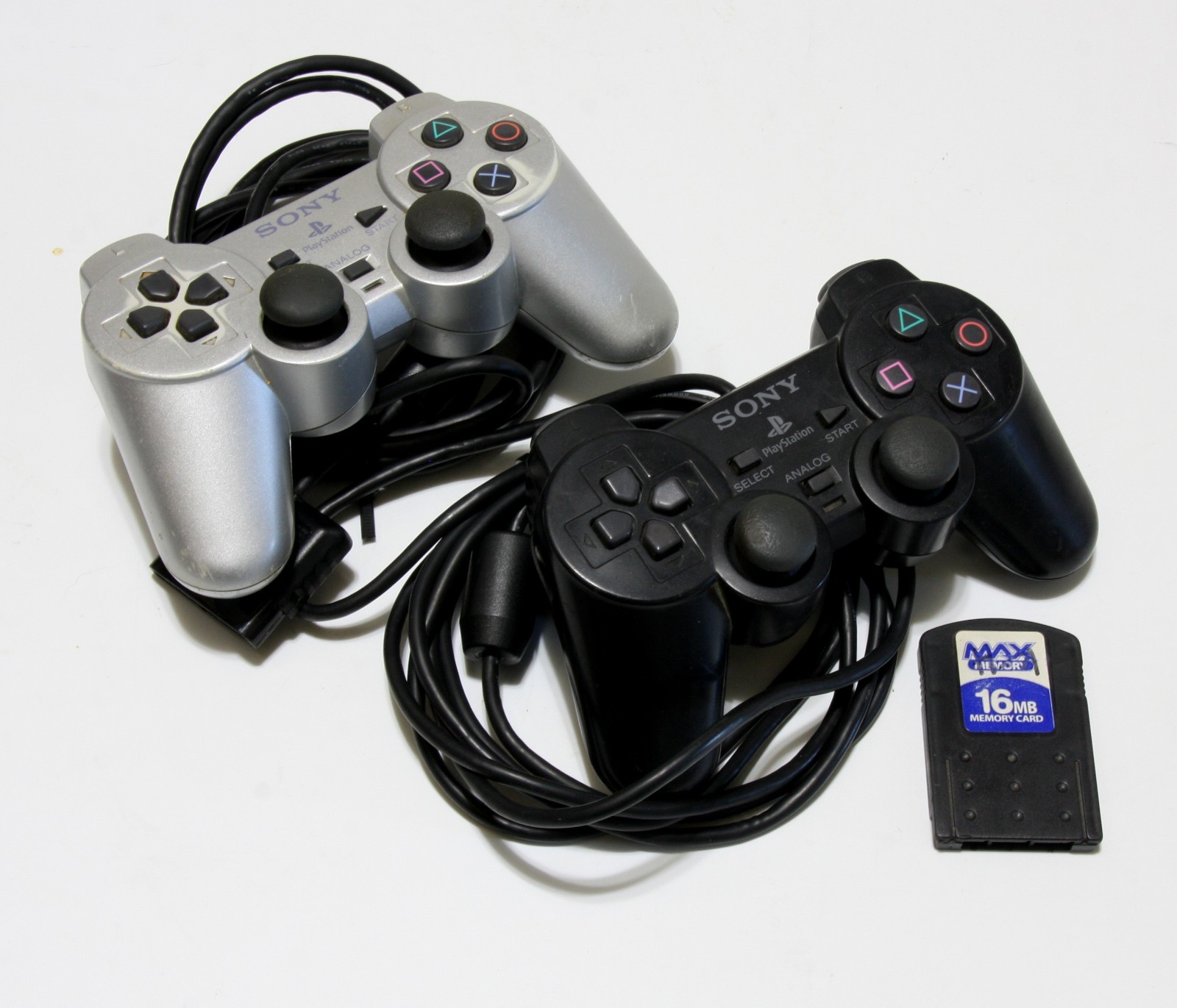 Playstation 2 PS2 Slim Console Silver 2 Controllers 5 Games 16MB Memory Card