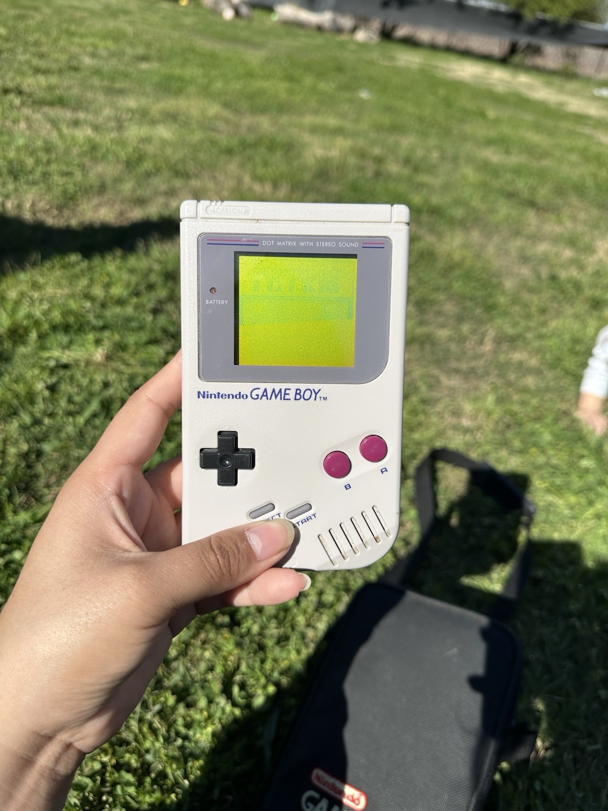 Nintendo Game Boy DMG-01 Handheld System with Tetris & Carry Case
