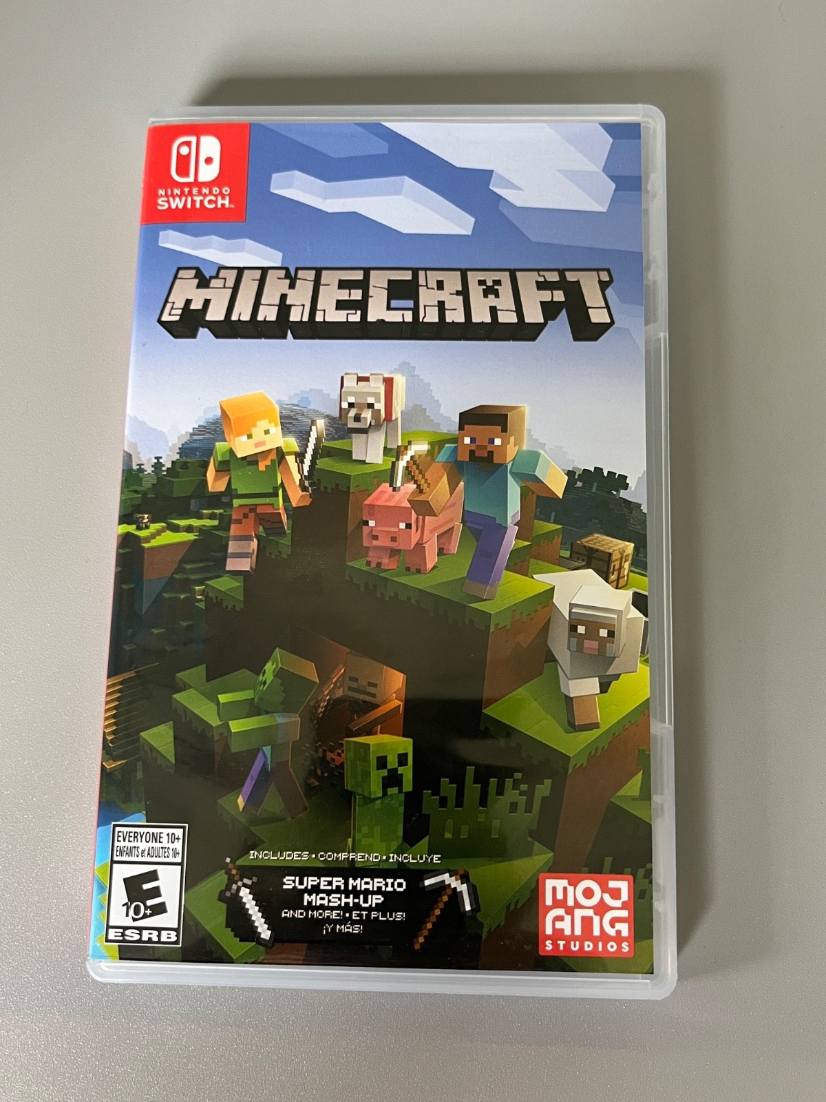 Nintendo Switch Bundle w Pastel Green Blue Joycon 2 controllers 2 games Case