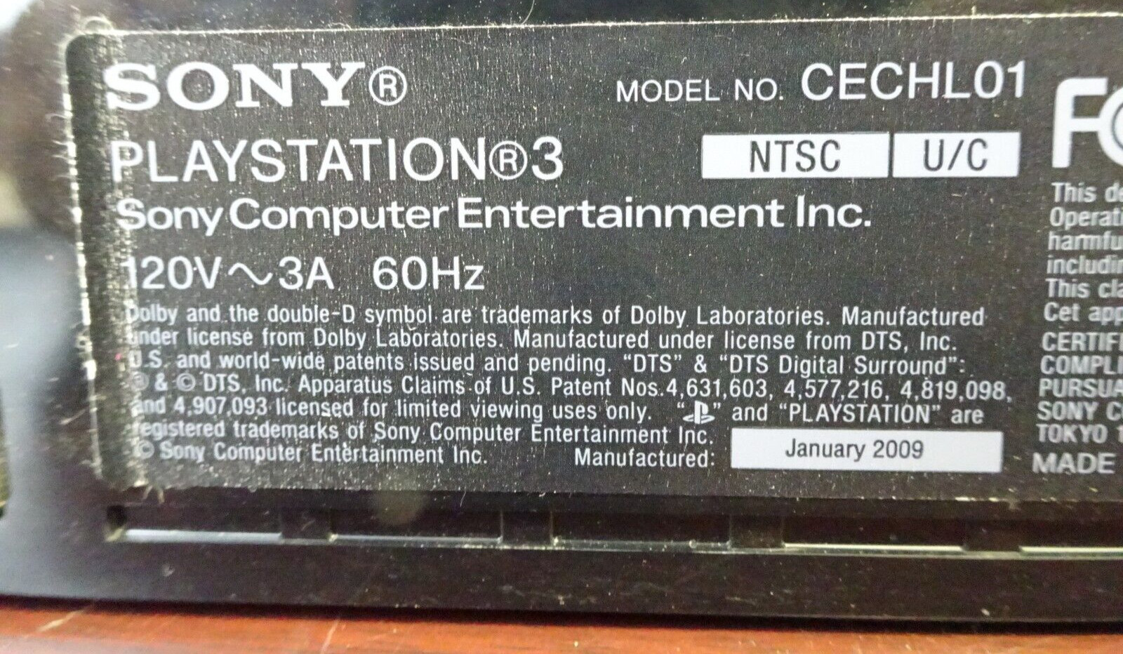 Sony PlayStation 3 Console CECHL01 80GB Controller Cables Game Tested Works