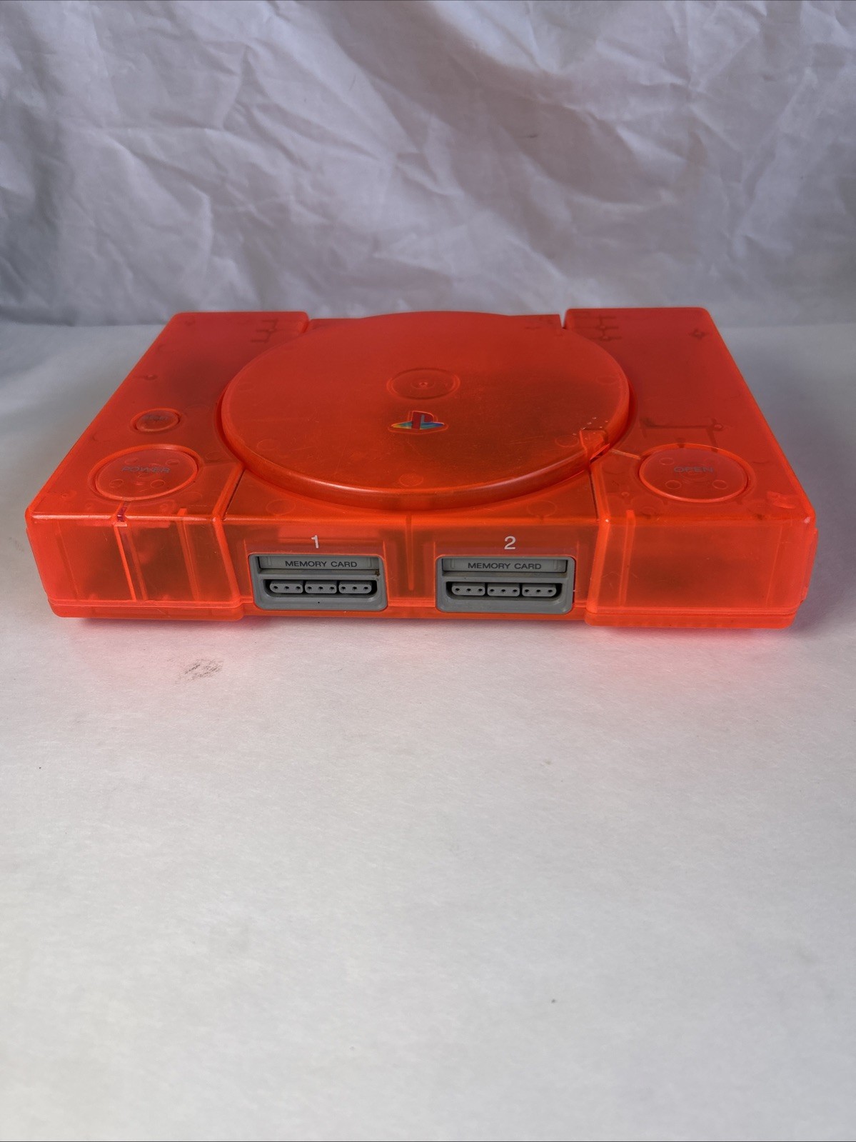 Sony PlayStation 1 PS1 Modified Console W Orange Shell Japan & NTSC Mod