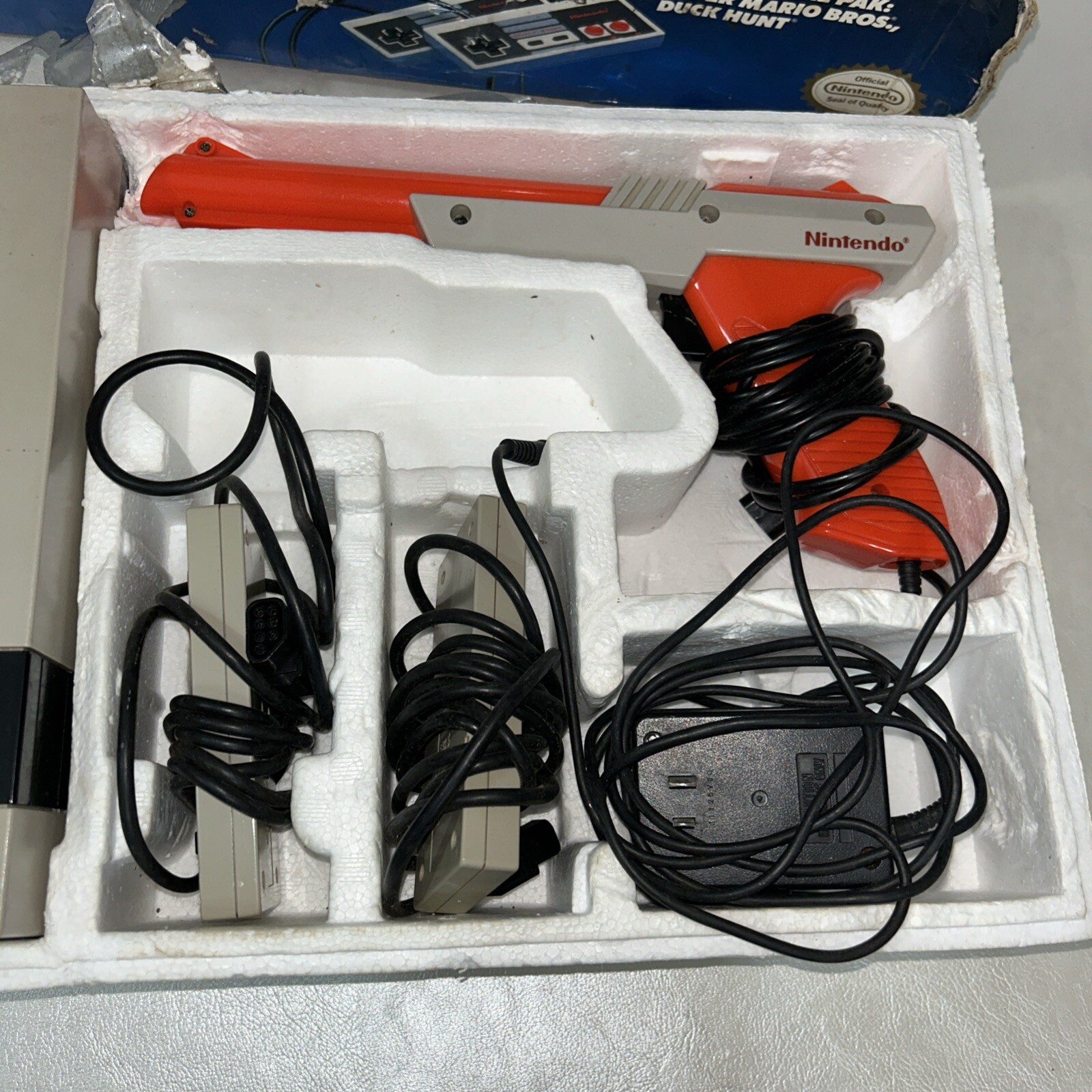 NES Nintendo Action Set Box AS SHOWN DAMAGED BOX!!!