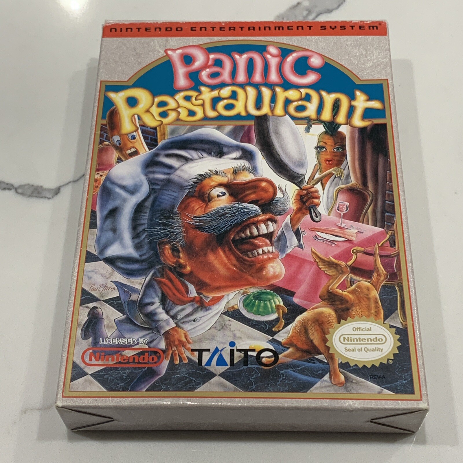 Panic Restaurant (NES, 1992) Authentic Complete CIB Manual TESTED