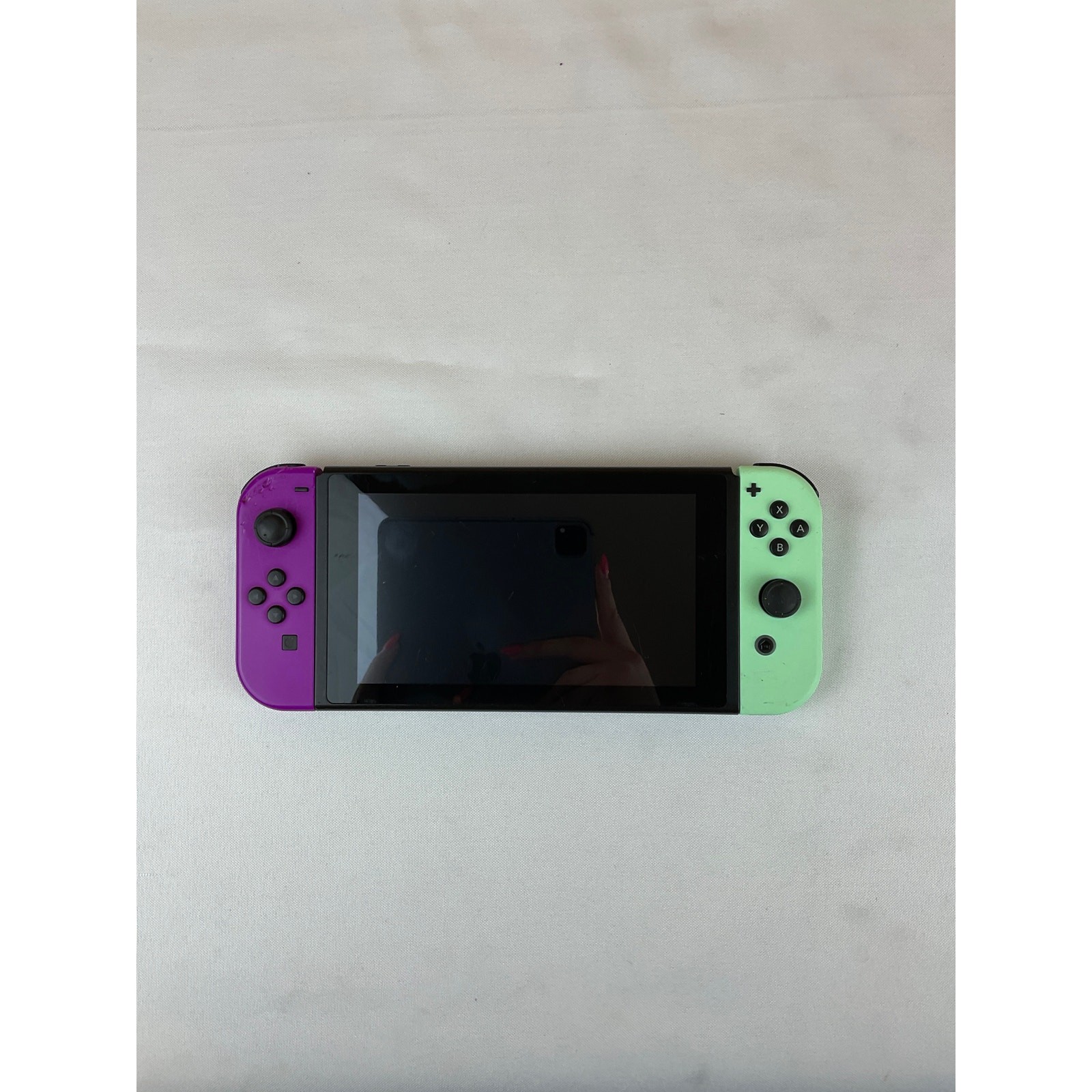 Nintendo Switch With Purple/Mint Green Joy Con Controllers, Bundle
