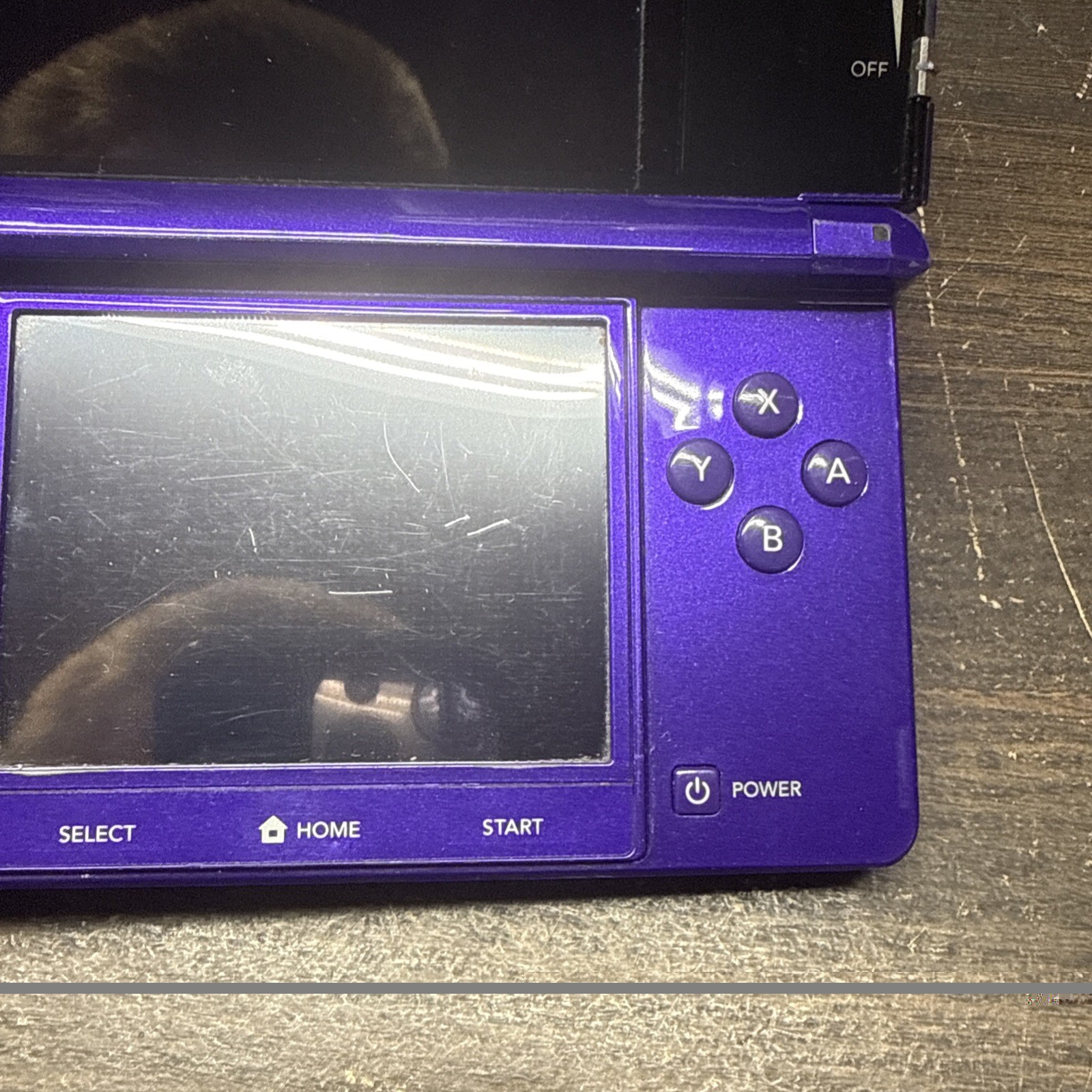 Nintendo 3DS CTR-001 Purple Handheld System 3D Capability Headphone Jack