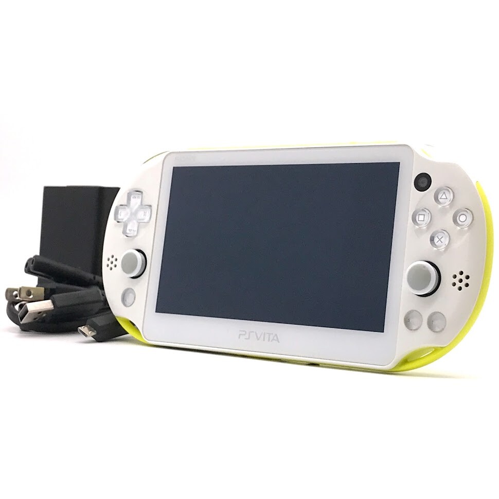 SONY PS Vita PCH-2000 Slim Lime Green White Wi-Fi LCD w/ Charger “Mint”