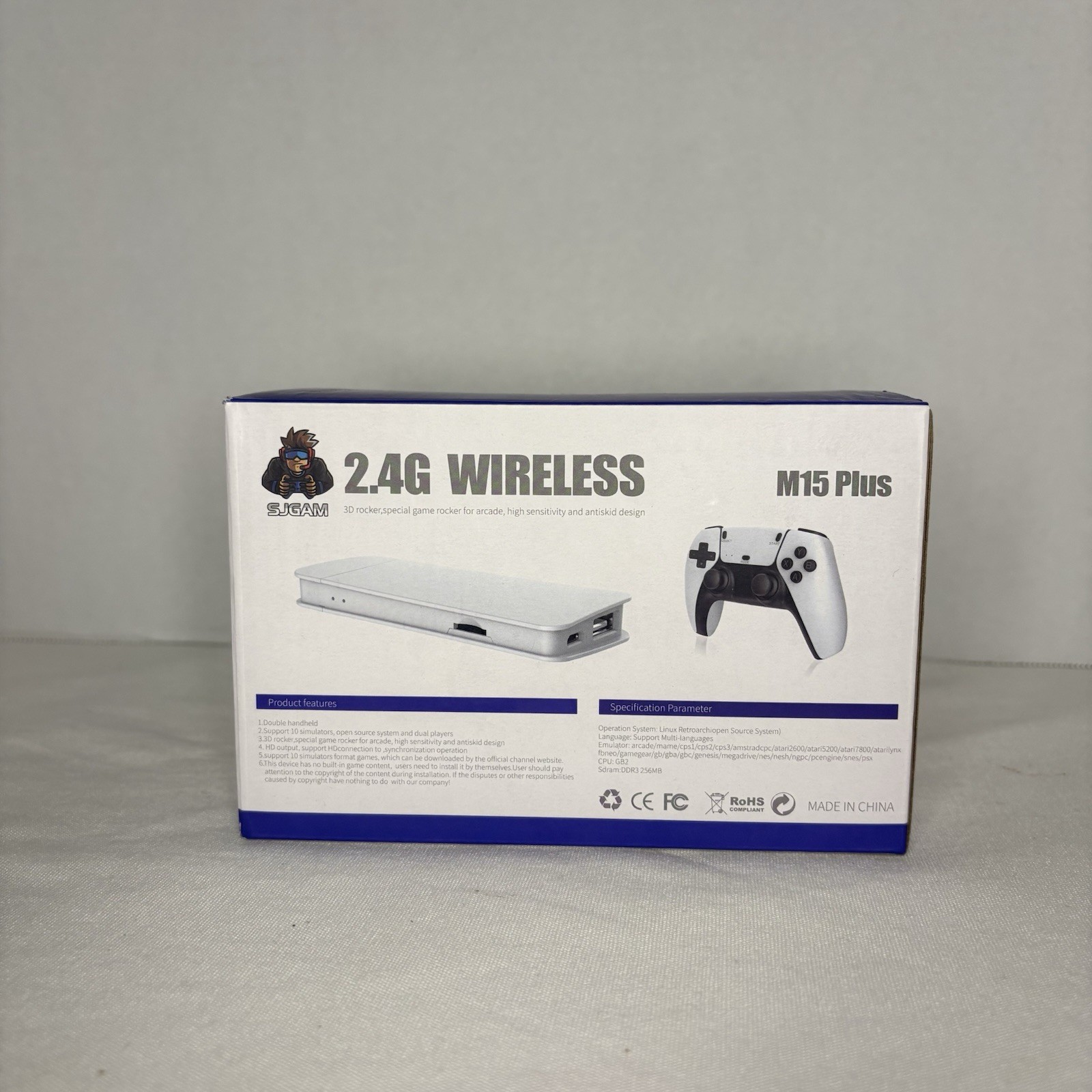 M15 4K Retro TV Game Stick – 64GB, Wireless Gamepads